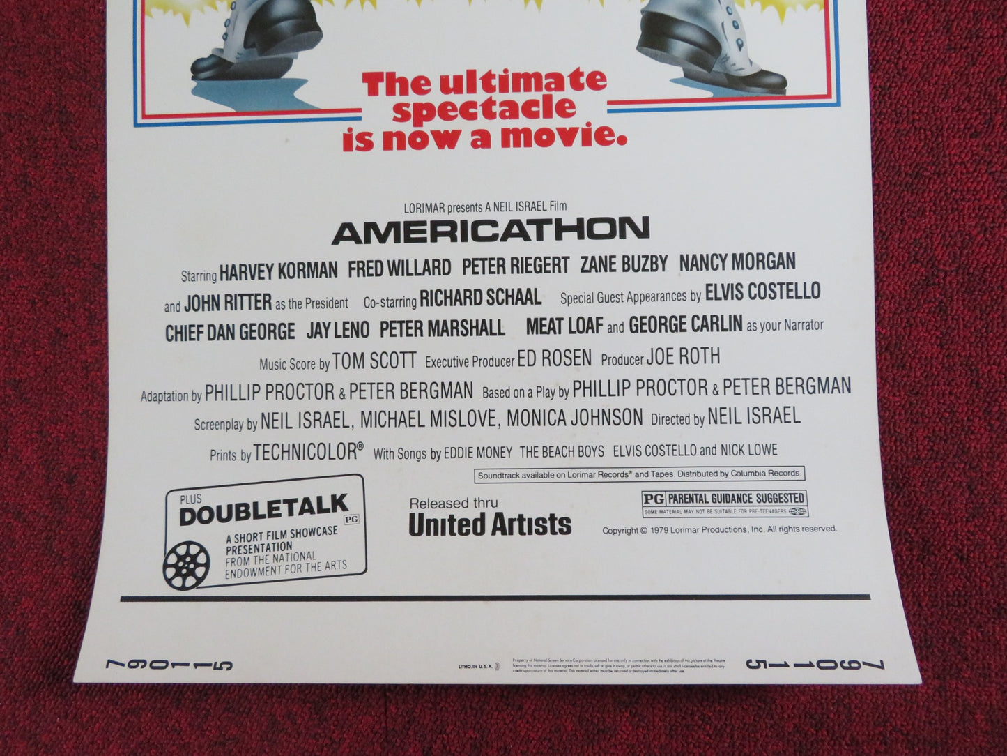 AMERICATHON US INSERT POSTER HARVEY KORMAN FRED WILLARD 1979 - Rendezvous Cinema