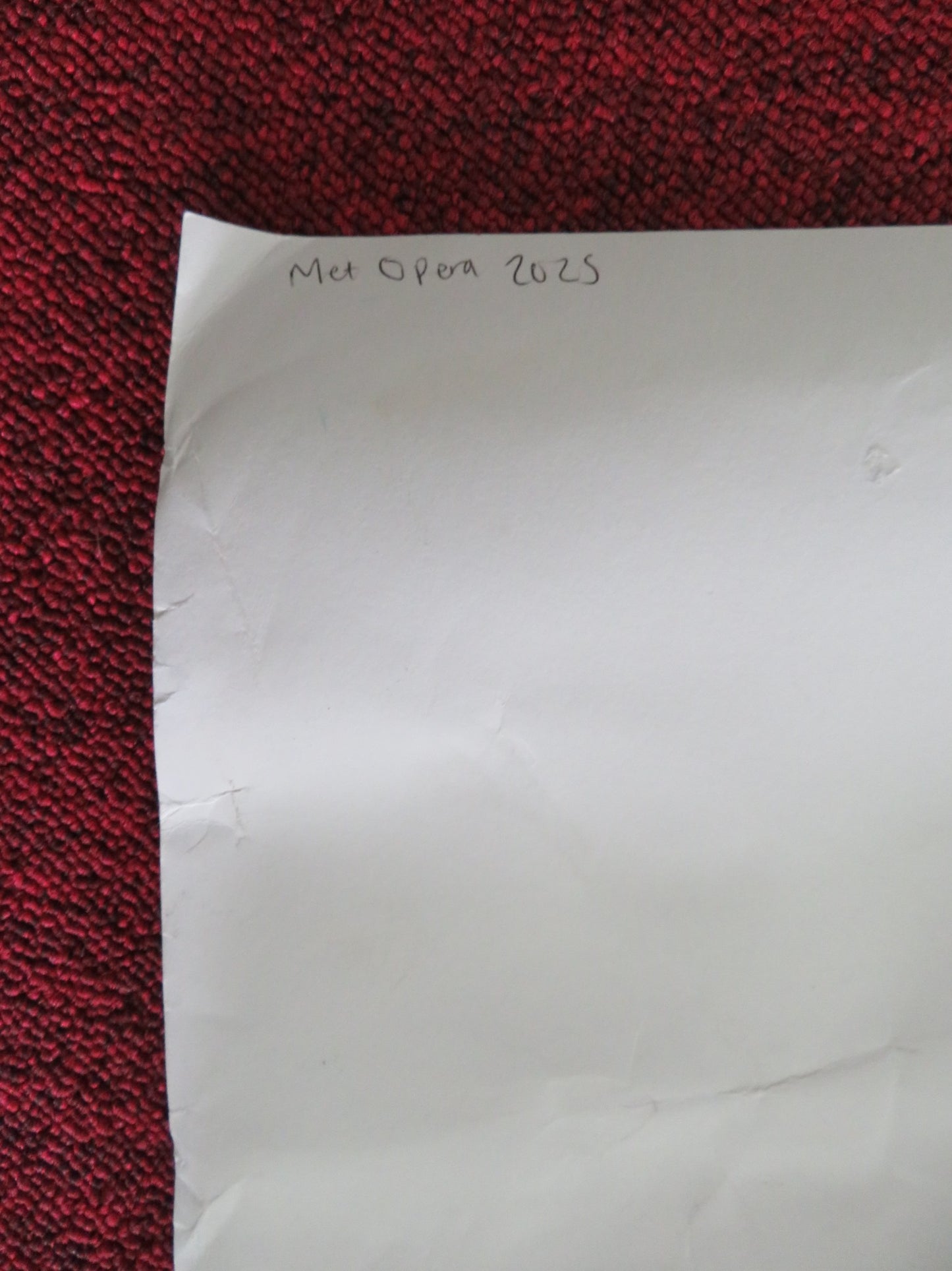 THE METROPOLITAN OPERA - LIVE ON SCREEN IN CINEMAS 24/25 UK QUAD ROLLED POSTER