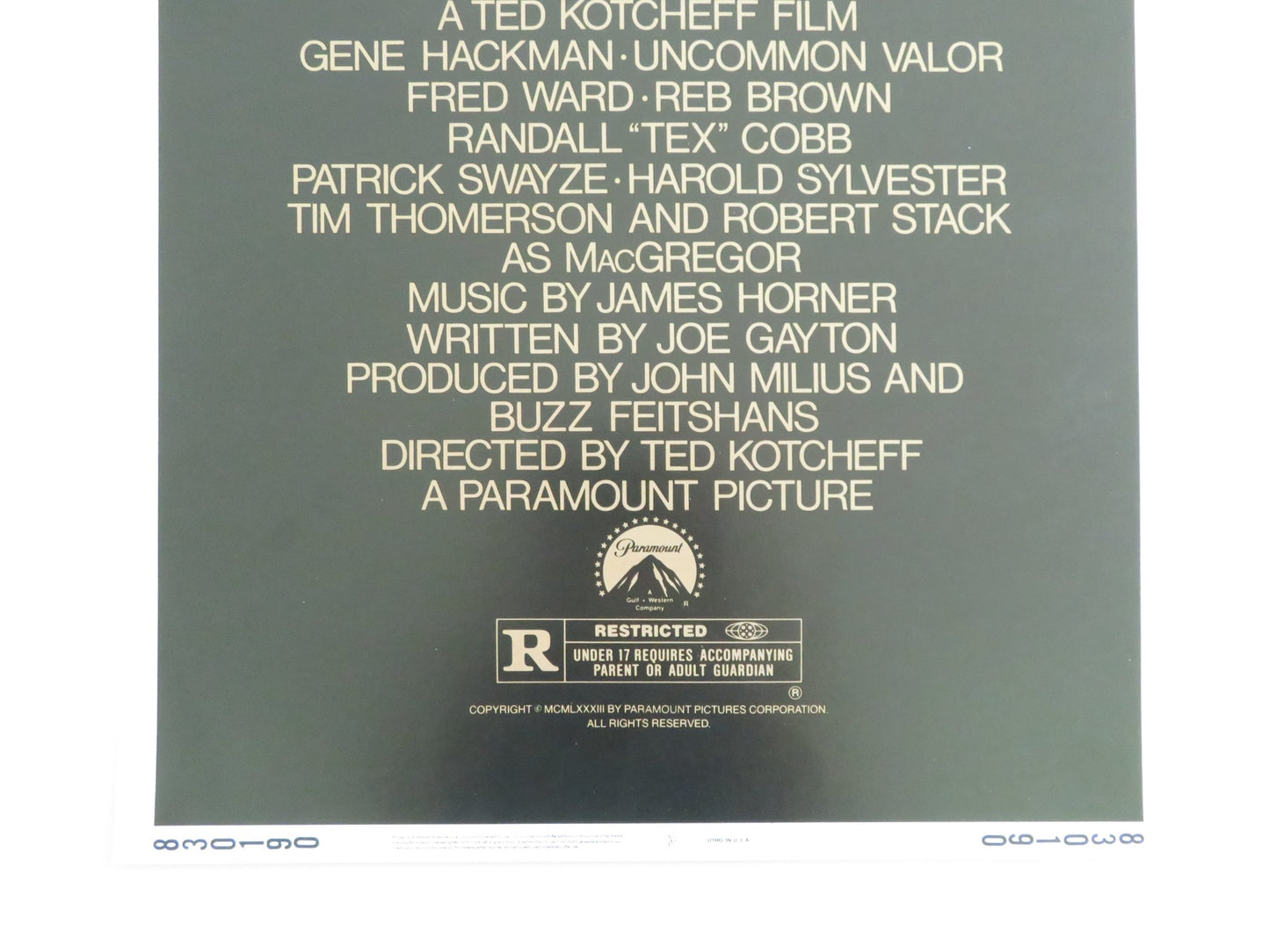 UNCOMMON VALOR US INSERT POSTER GENE HACKMAN FRED WARD 1983 - Rendezvous Cinema