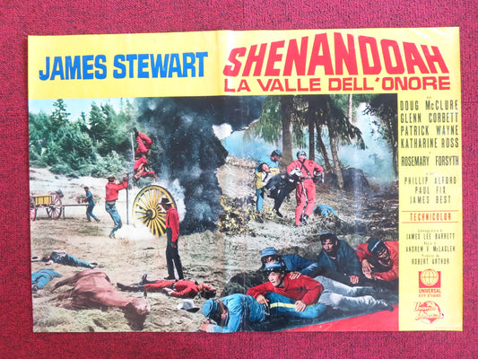 SHENANDOAH - E ITALIAN FOTOBUSTA POSTER JAMES STEWART DOUG MCCLURE 1965