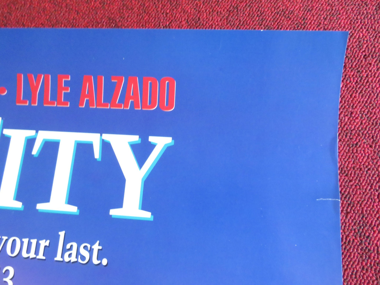 NEON CITY VHS VIDEO POSTER ROLLED MICHAEL IRONSIDE VANITY 1991 - Rendezvous Cinema