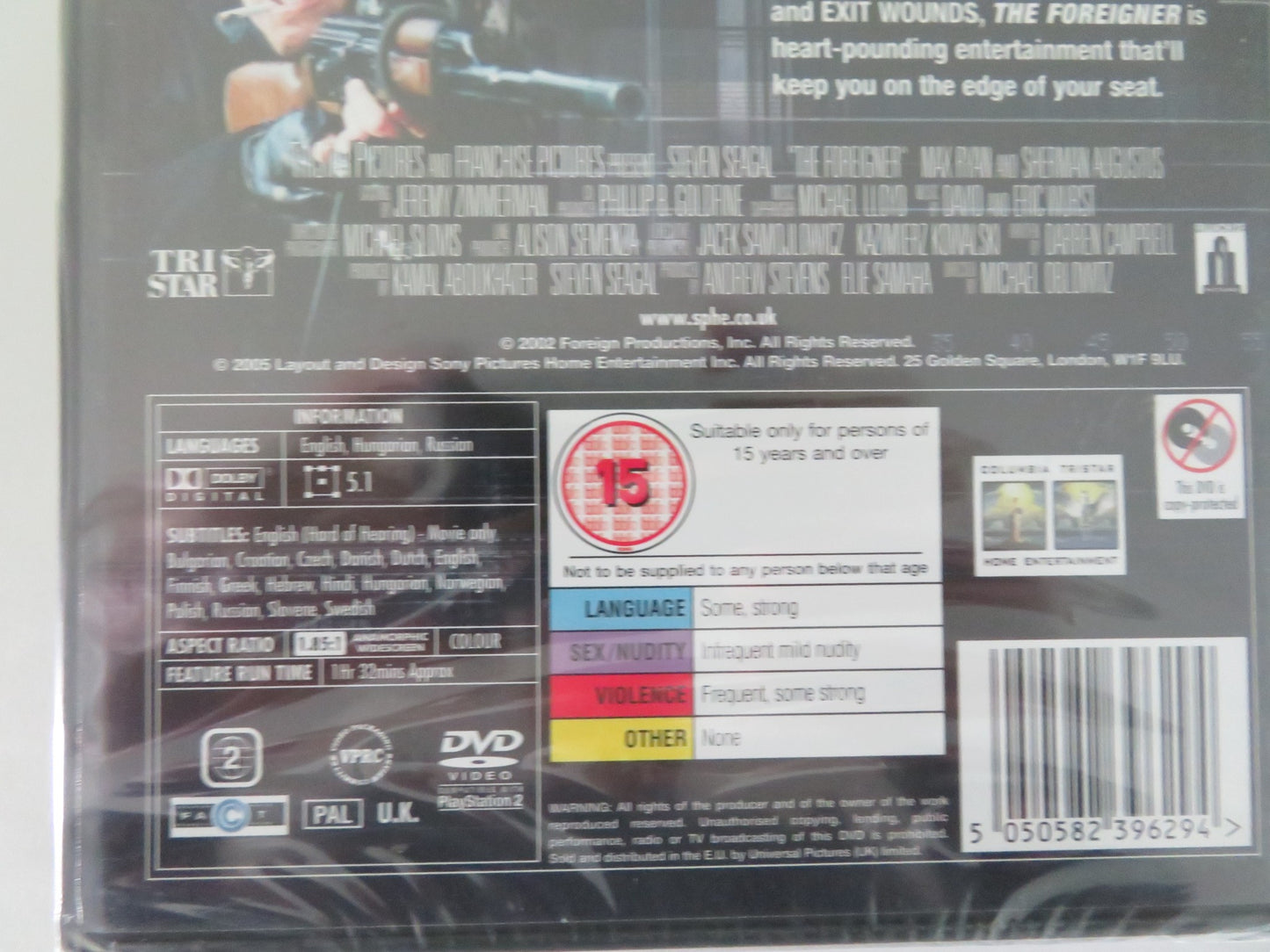 THE FOREIGNER (DVD) STEVEN SEAGAL MAX RYAN 2003 REGION 2 - Rendezvous Cinema