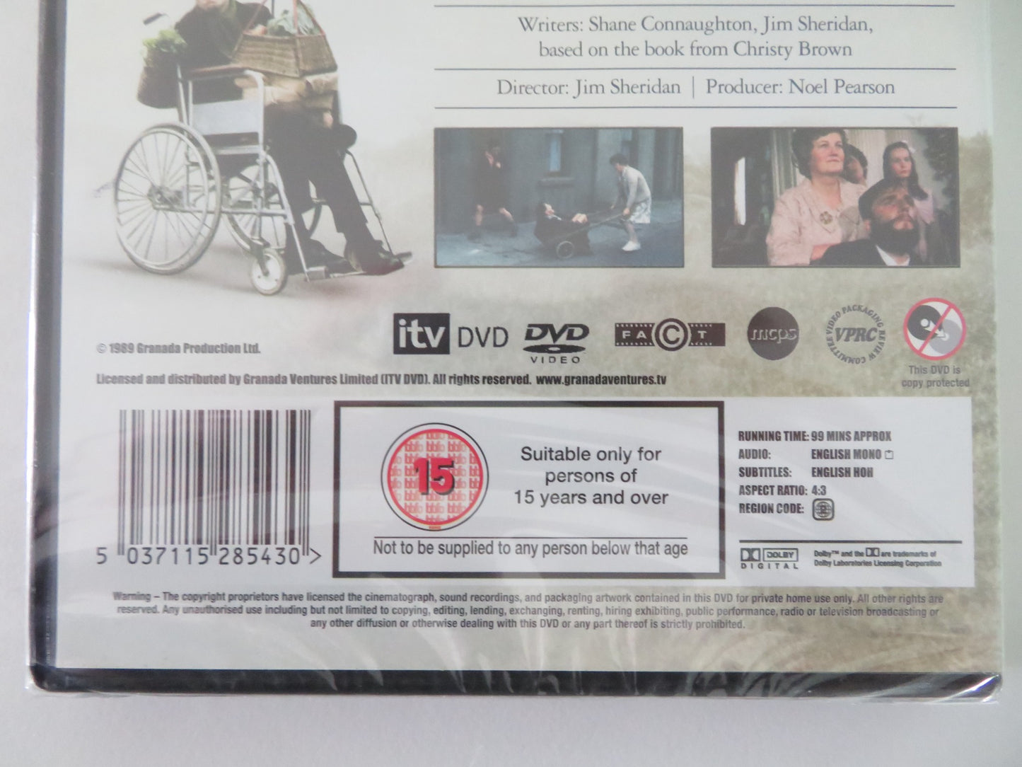 MY LEFT FOOT (DVD) DANIEL DAY-LEWIS BRENDA FRICKER 1989 REGION 2