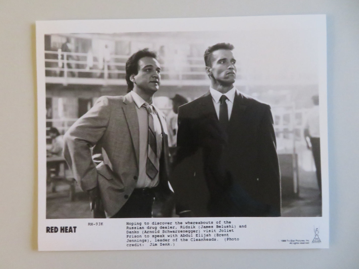 RED HEAT MOVIE STILL PHOTO LOT OF 8 ARNOLD SCHWARZENEGGER JIM BELUSHI 1988