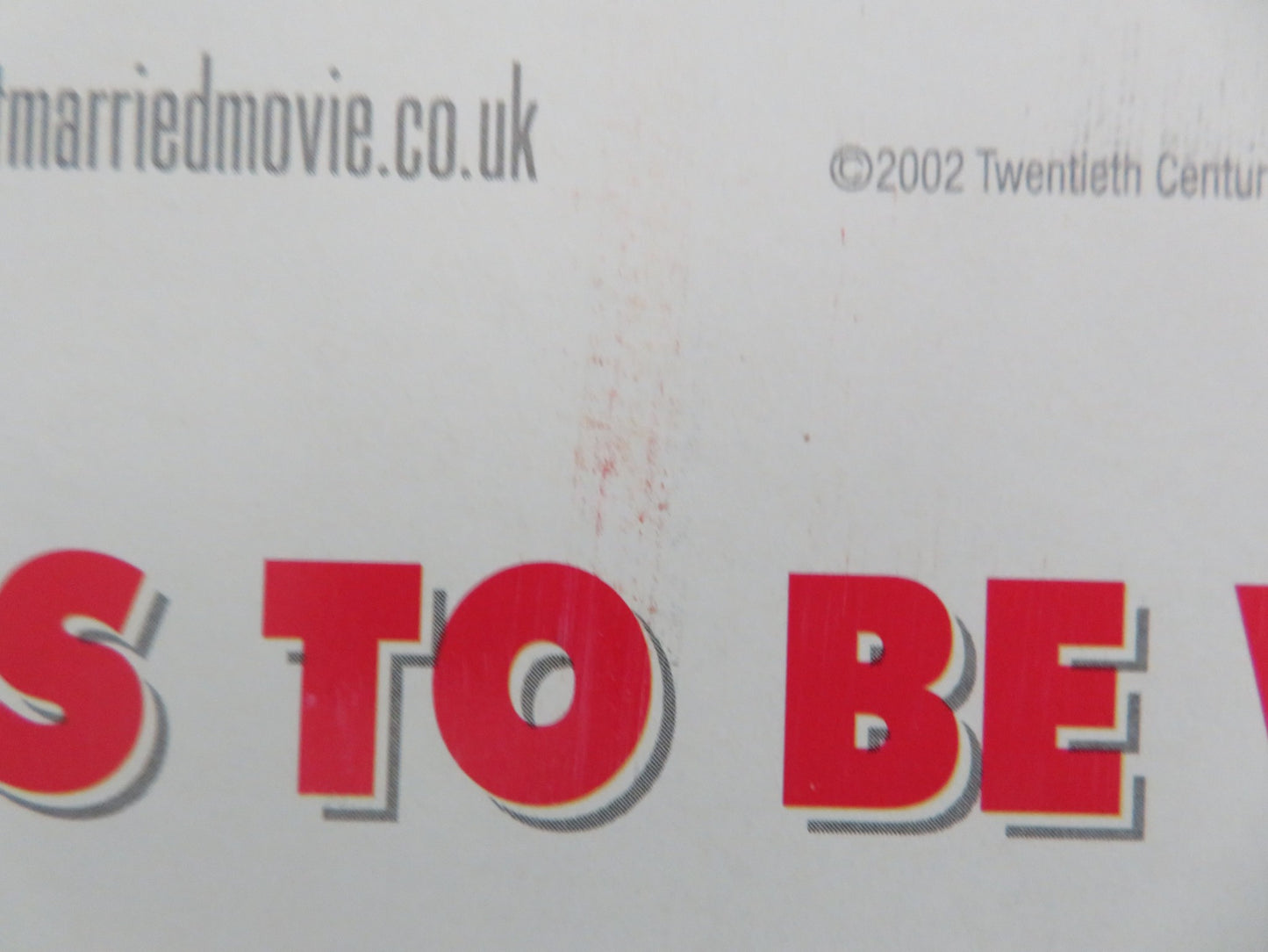 JUST MARRIED UK QUAD ROLLED POSTER ASHTON KUTCHER BRITTANY MURPHY 2003