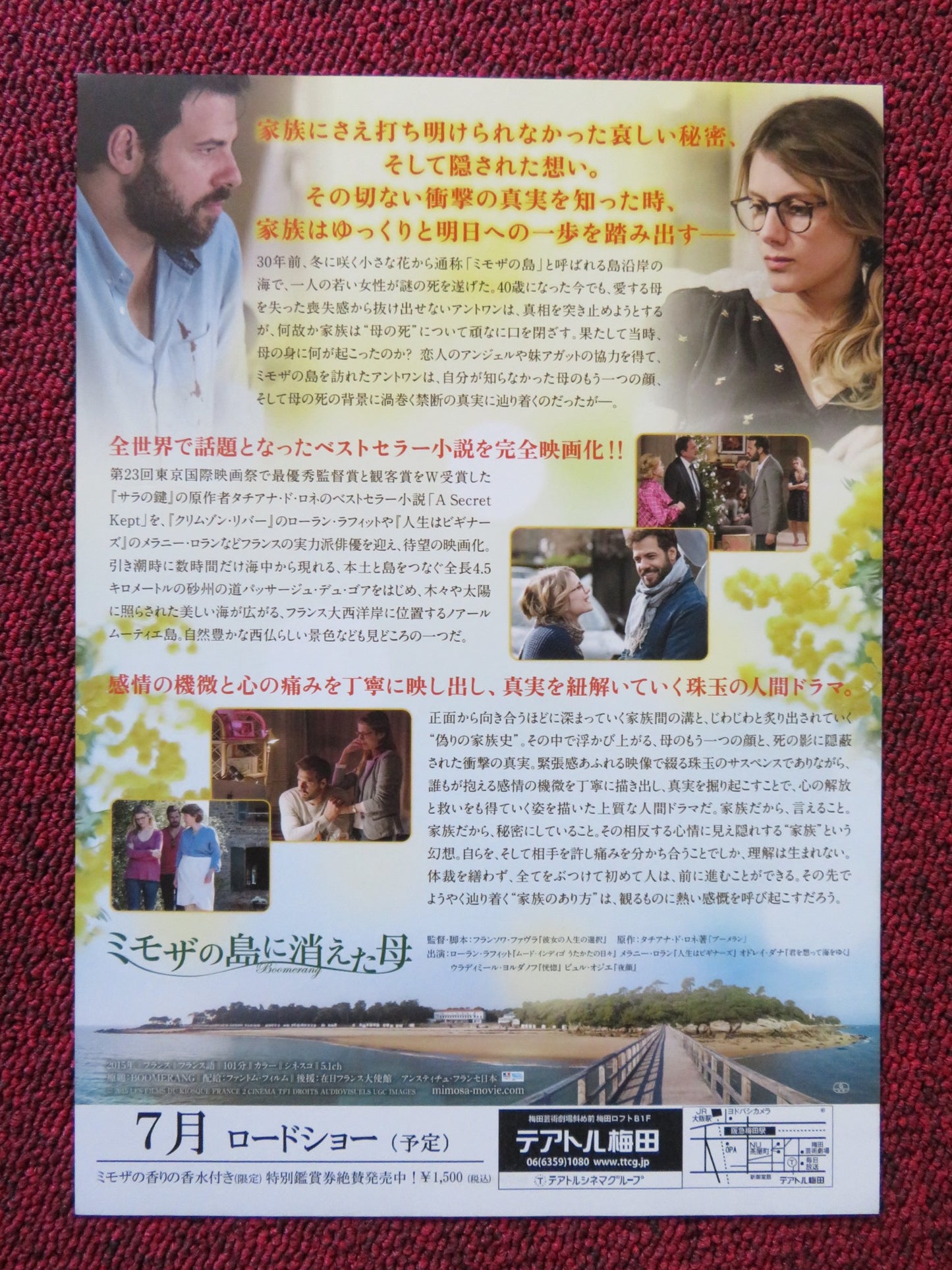 BOOMERANG - B JAPANESE CHIRASHI (B5) POSTER LAURENT LAFITTE MELANIE LAURENT 2015 - Rendezvous Cinema