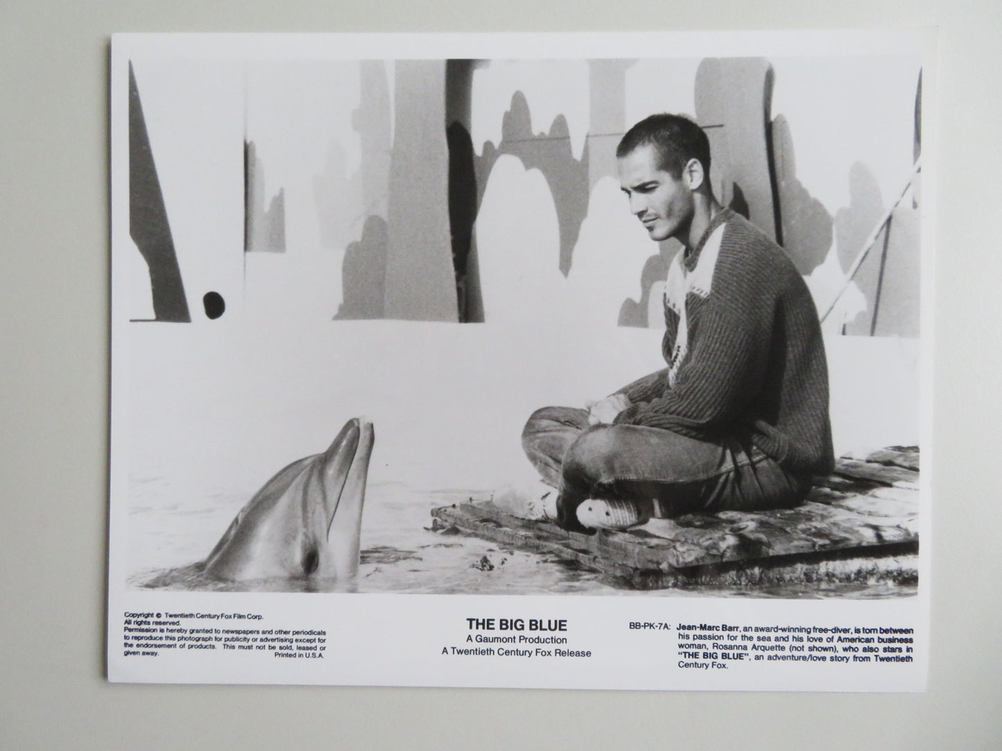 THE BIG BLUE MOVIE STILL PHOTO LOT OF 6 ROSANNA ARQUETTE JEAN RENO 1988