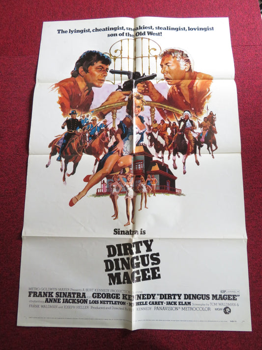 DIRTY DINGUS MAGEE FOLDED US ONE SHEET POSTER FRANK SINATRA GEORGE KENNEDY 1970