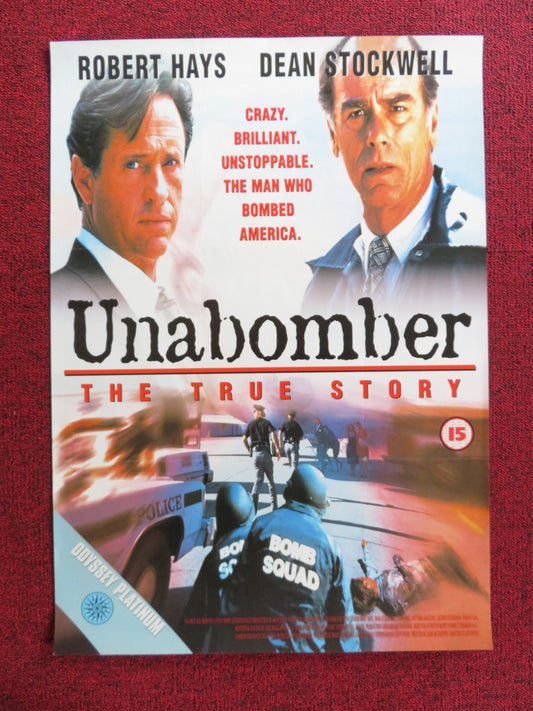 UNABOMBER: THE TRUE STORY VHS VIDEO POSTER ROBERT HAYS DEAN STOCKWELL 1996
