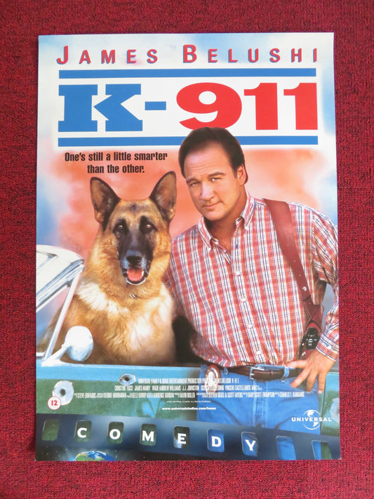 K-911 VHS VIDEO POSTER JAMES BELUSHI CHRISTINE TUCCI 1999