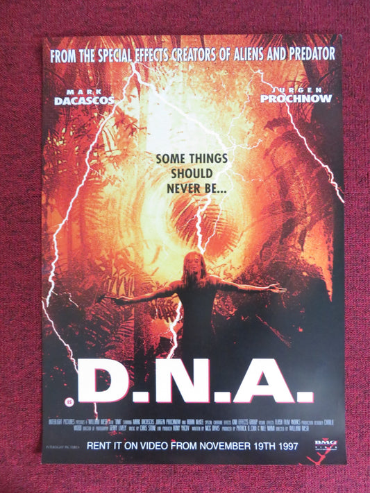DNA VHS VIDEO POSTER MARK DACASCOS JURGEN PROCHNOW 1997