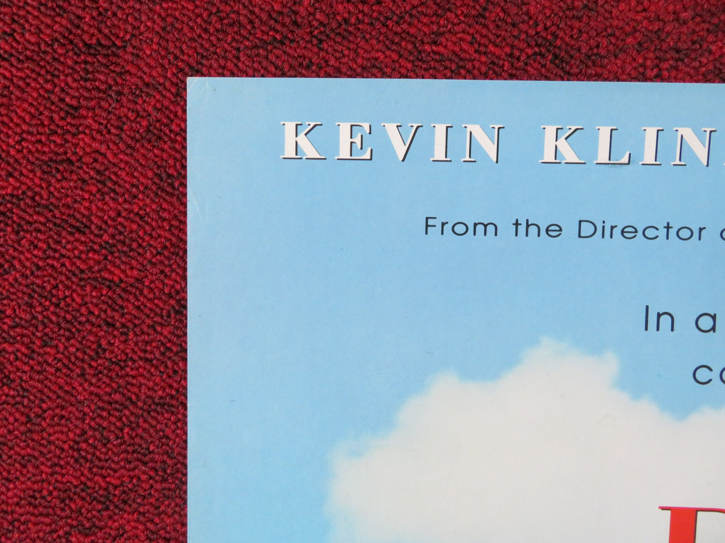DAVE VHS VIDEO POSTER KEVIN KLINE SIGOURNEY WEAVER 1993