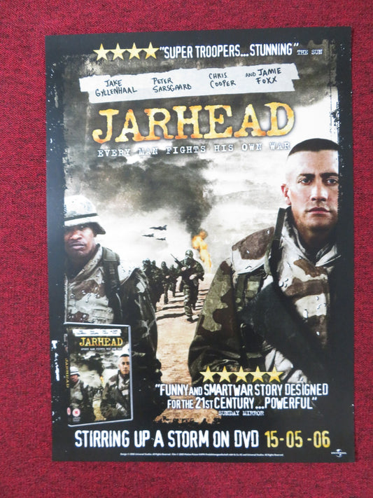 JARHEAD VHS VIDEO POSTER JAKE GYLLENHAAL PETER SARSGAARD 2006