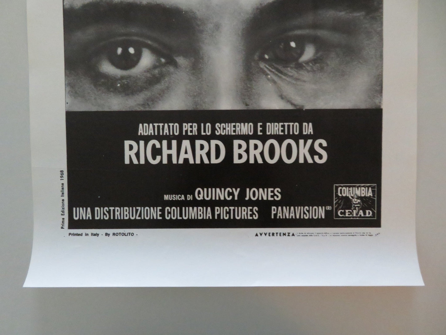 IN COLD BLOOD ITALIAN LOCANDINA POSTER TRUMAN CAPOTE ROBERT BLAKE 1968 Movie posters