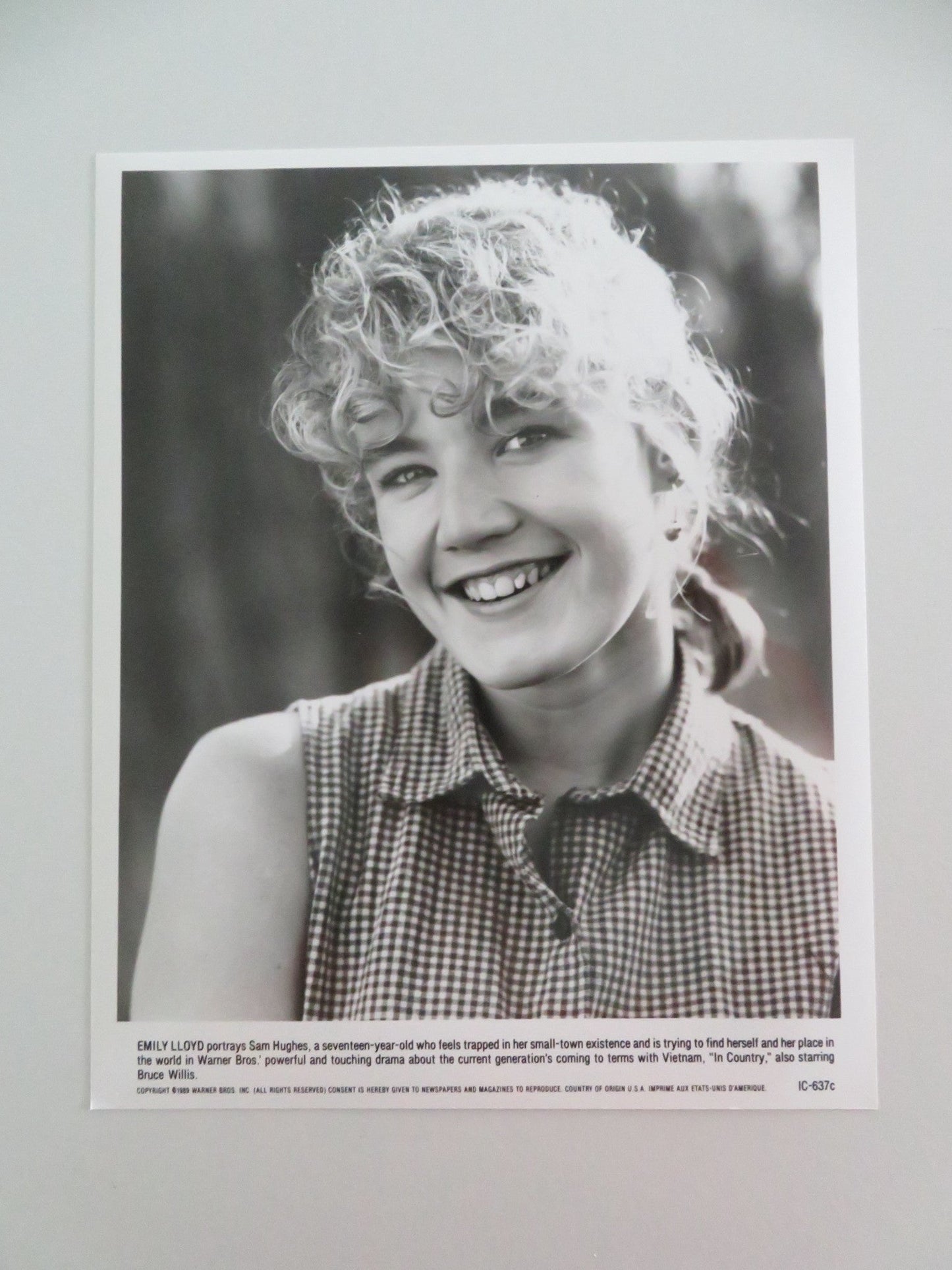 IN COUNTRY MOVIE STILL PHOTO LOT OF 7 BRUCE WILLIS EMILY LLOYD 1989 - Rendezvous Cinema