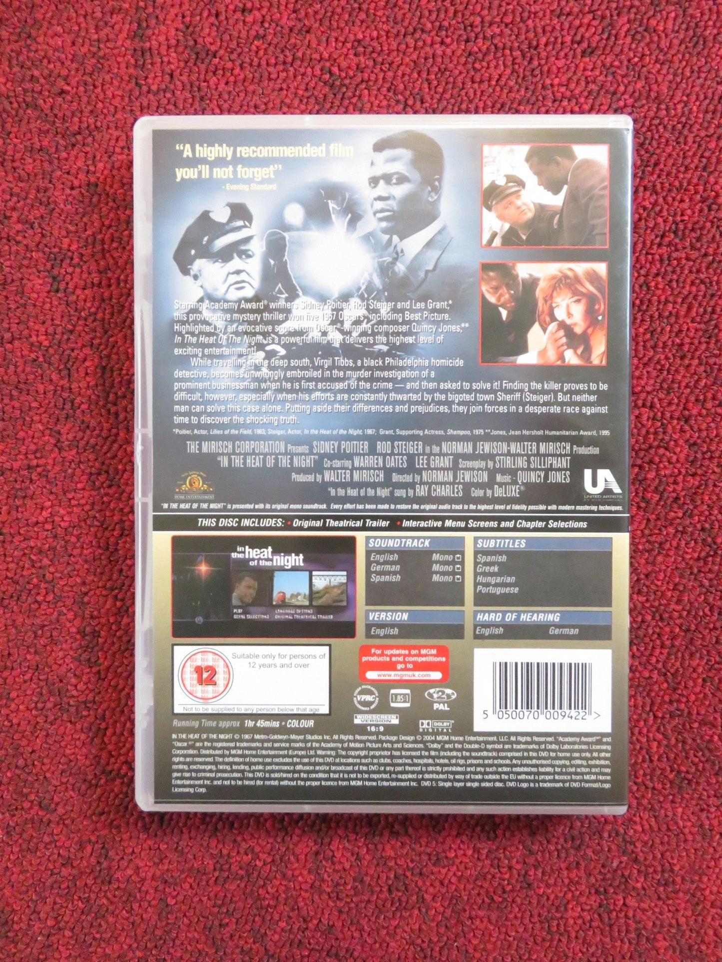 IN THE HEAT OF THE NIGHT (DVD) SIDNEY POITIER ROD STEIGER 1967 REGION 2 Rendezvous Cinema Movie posters