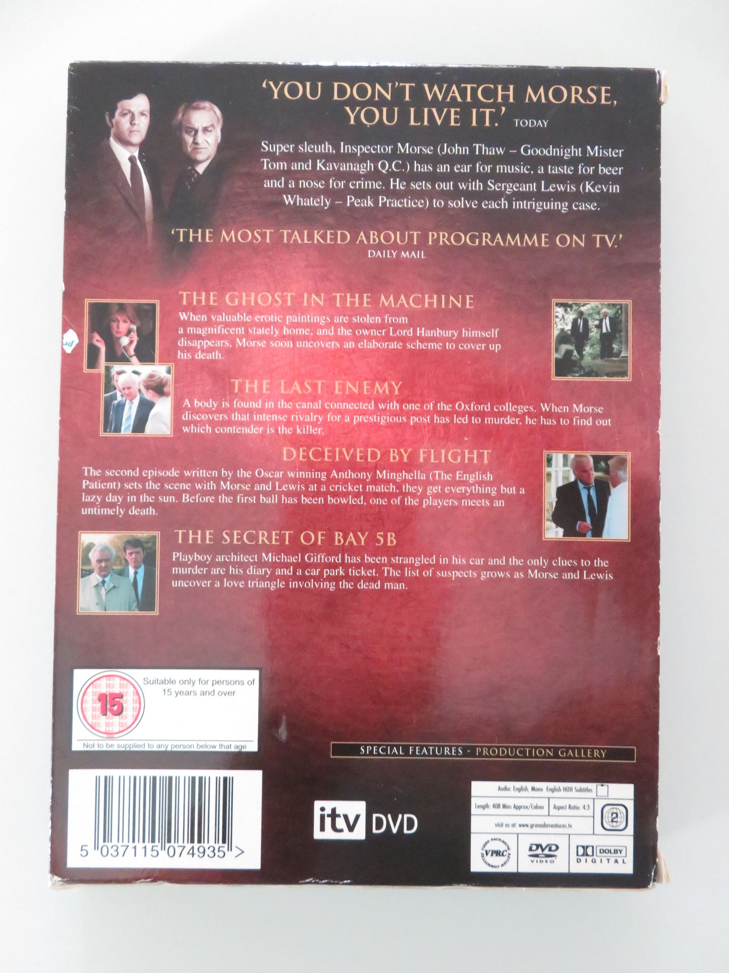 Inspector Morse The Complete Series Three (DVD BoxSet) John Thaw 1989 Region 2 Movie posters