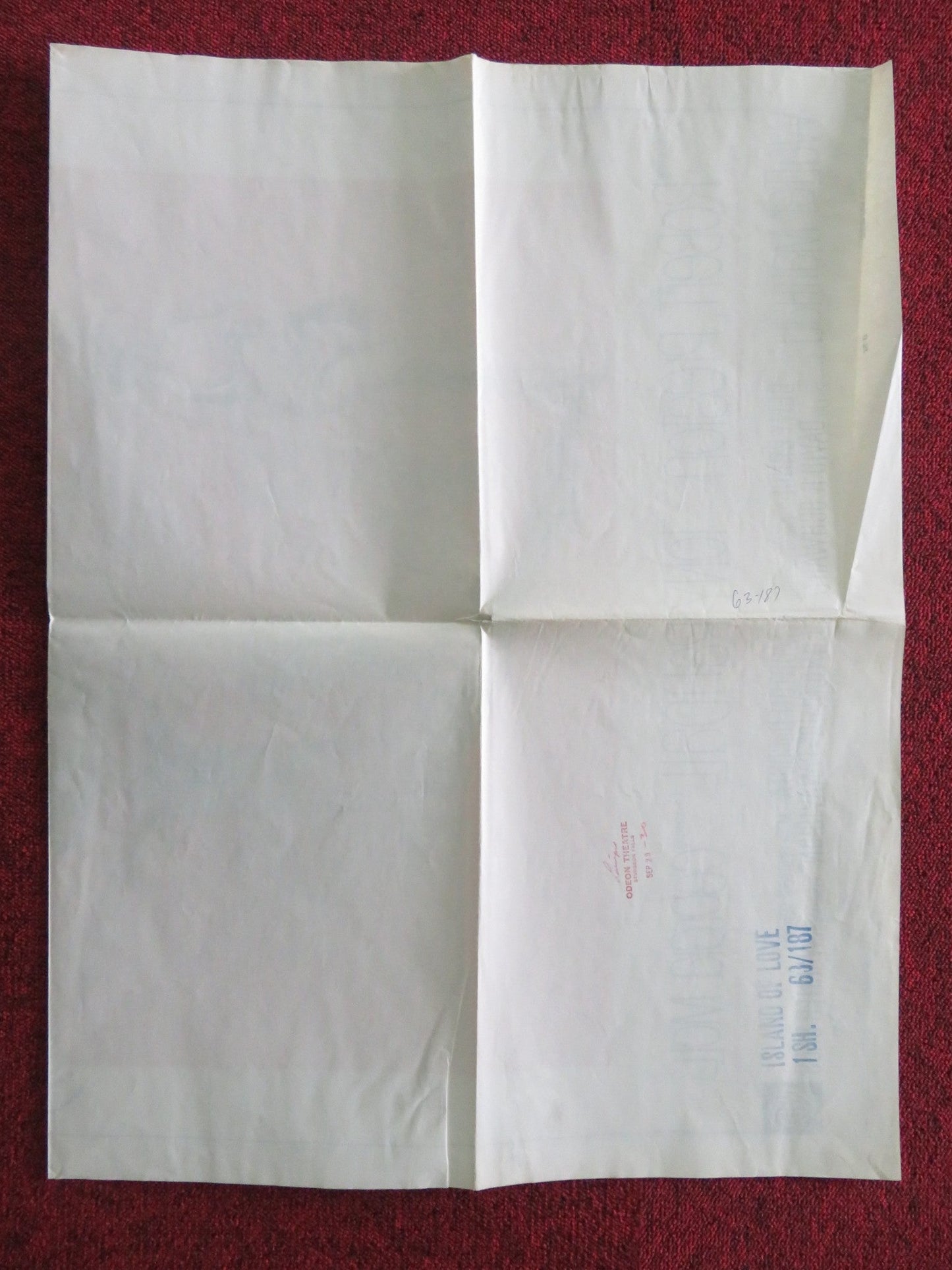 ISLAND OF LOVE FOLDED US ONE SHEET POSTER ROBERT PRESTON TONY RANDALL 1963 Rendezvous Cinema Movie posters