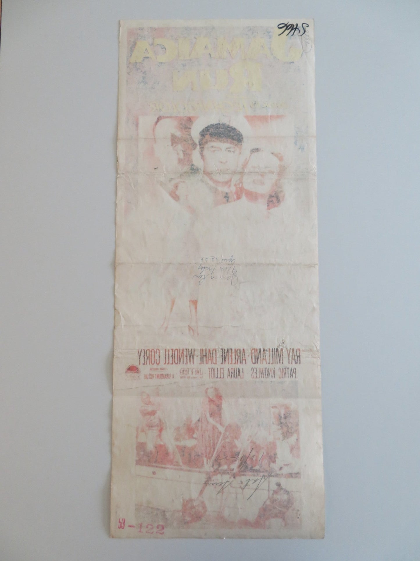 JAMAICA RUN US INSERT POSTER RAY MILLAND ARLENE DAHL 1953 Rendezvous Cinema Movie posters