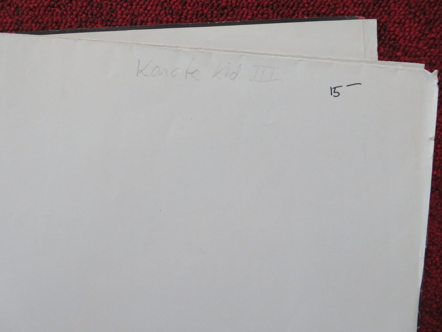 KARATE KID PART III FOLDED US ONE SHEET POSTER RALPH MACCHIO PAT MORITA 1989 Movie posters