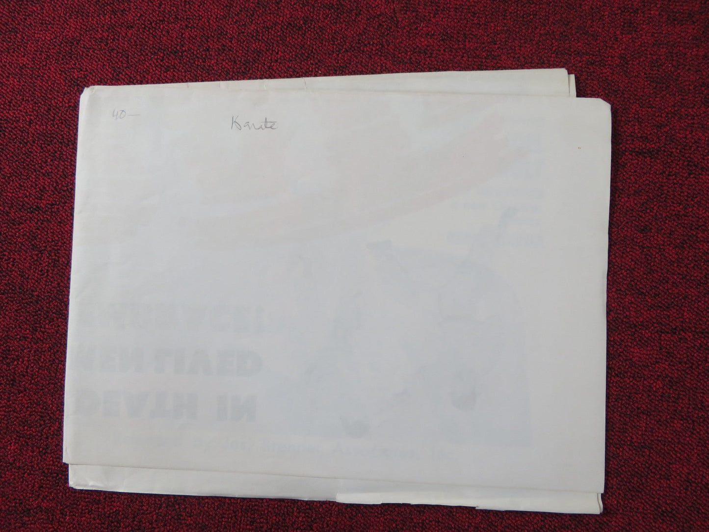 KARATE, THE HAND OF DEATH FOLDED US ONE SHEET POSTER JOEL HOLT REIKO OKADA 1961 Rendezvous Cinema Movie posters