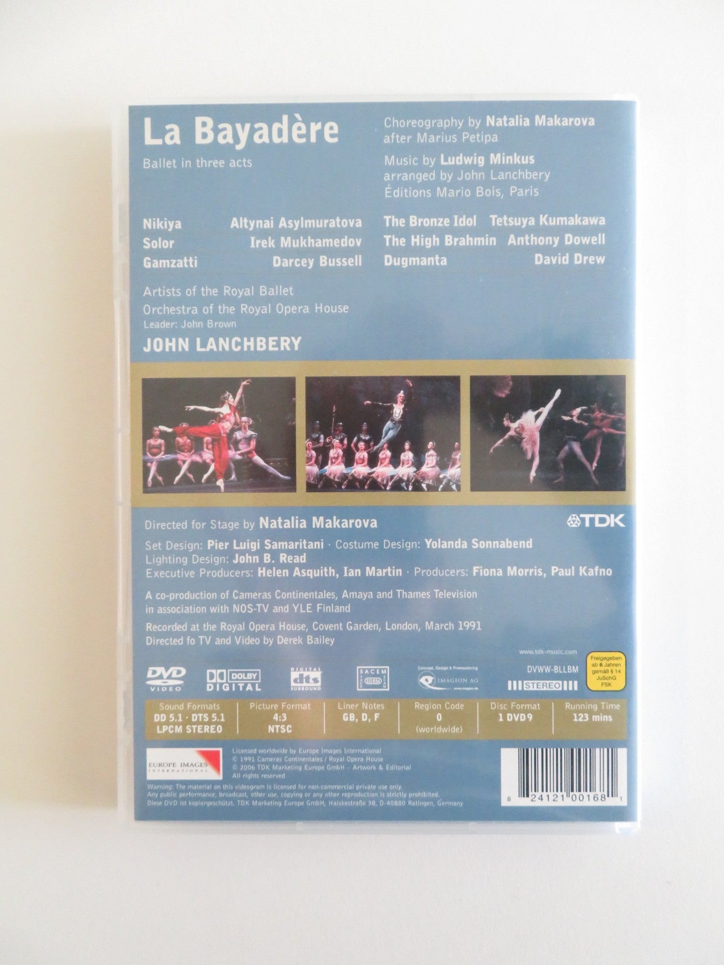 LA BAYADERE - THE ROYAL BALLET (DVD) ALTYNAI ASYLMURATOVA 1991 REGION 0 Rendezvous Cinema Movie posters