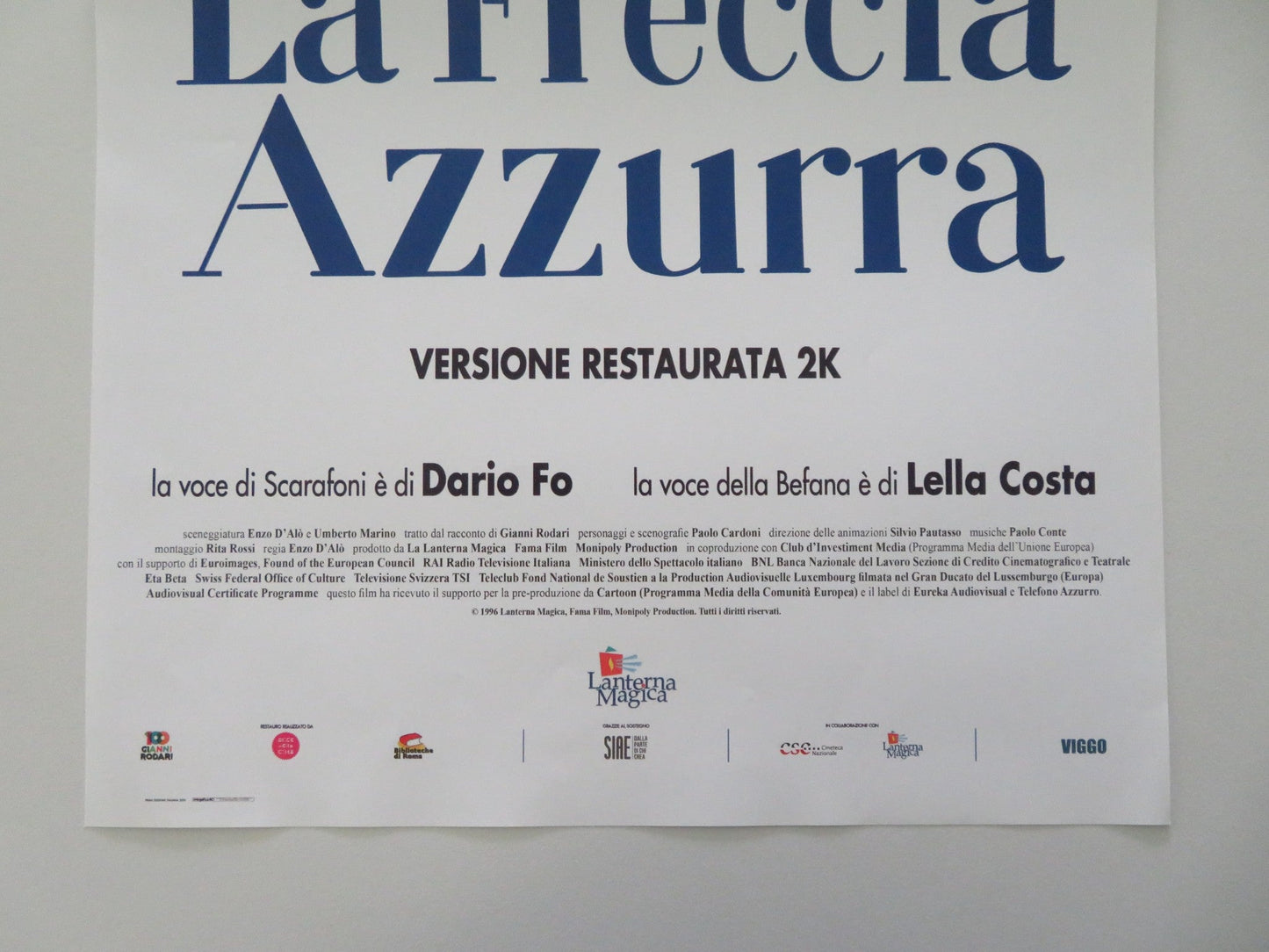 La Freccia Azzurra ITALIAN LOCANDINA POSTER Dario Fo Lella Costa 1996 Movie posters