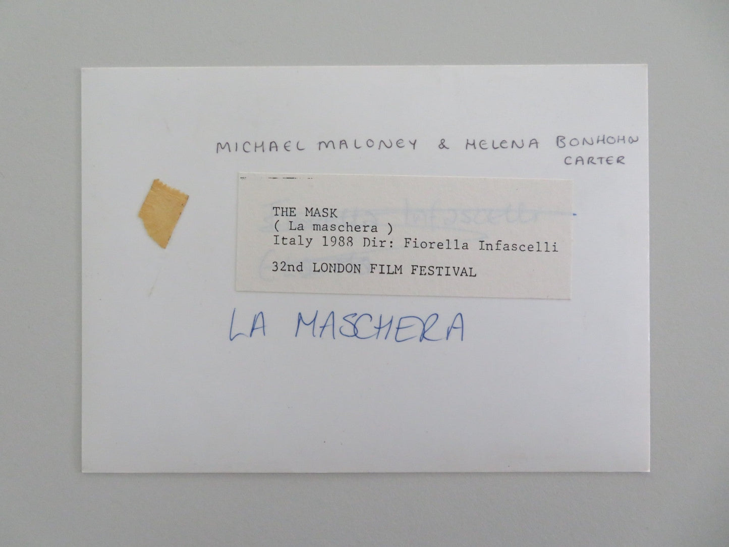 LA MACHERA MOVIE STILL PHOTO MICHAEL MALONEY HELENA BONHAM CARTER 1988 Movie posters