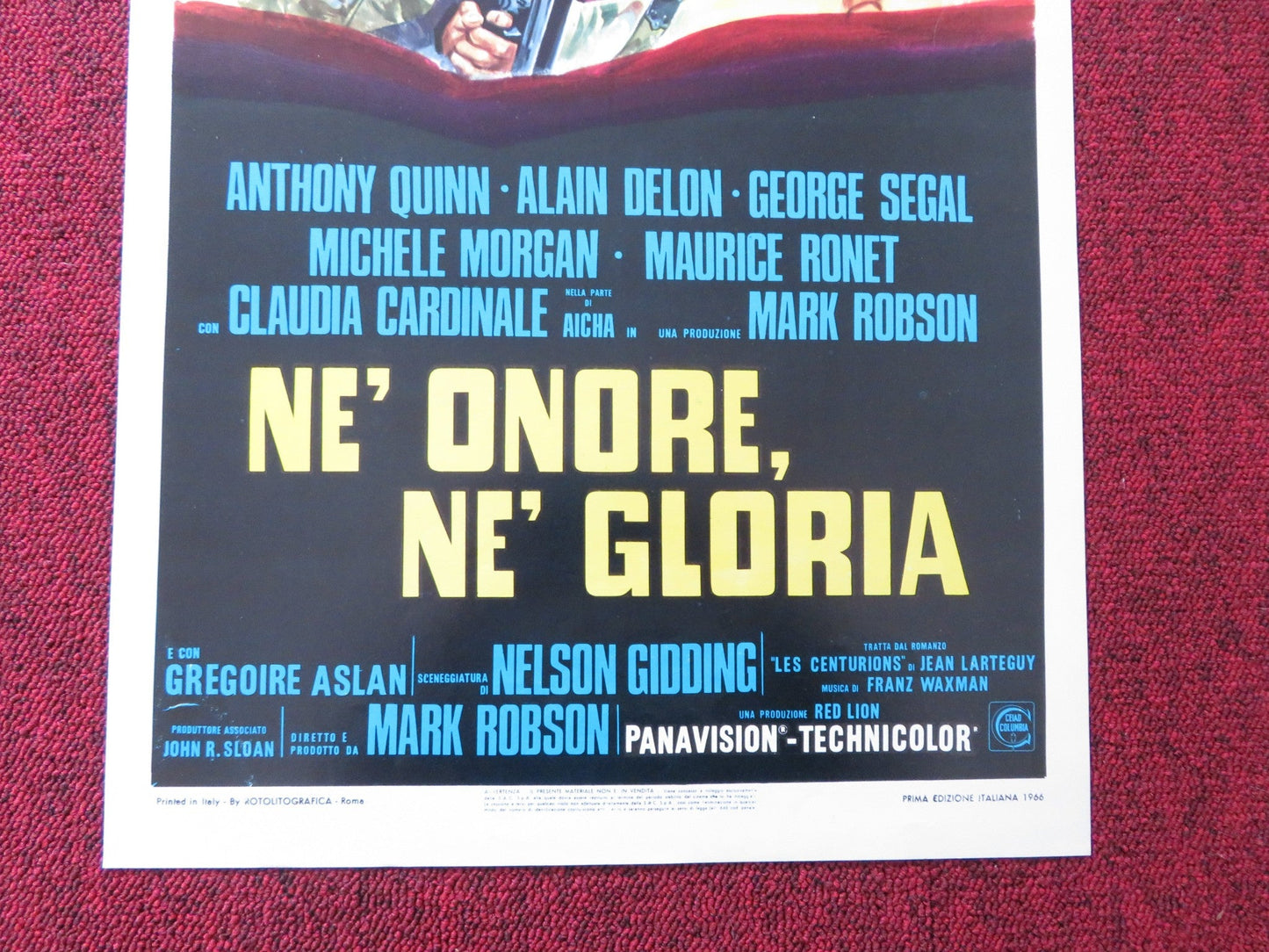 LOST COMMAND ITALIAN LOCANDINA POSTER ANTHONY QUINN ALAIN DELON 1966 Rendezvous Cinema Movie posters
