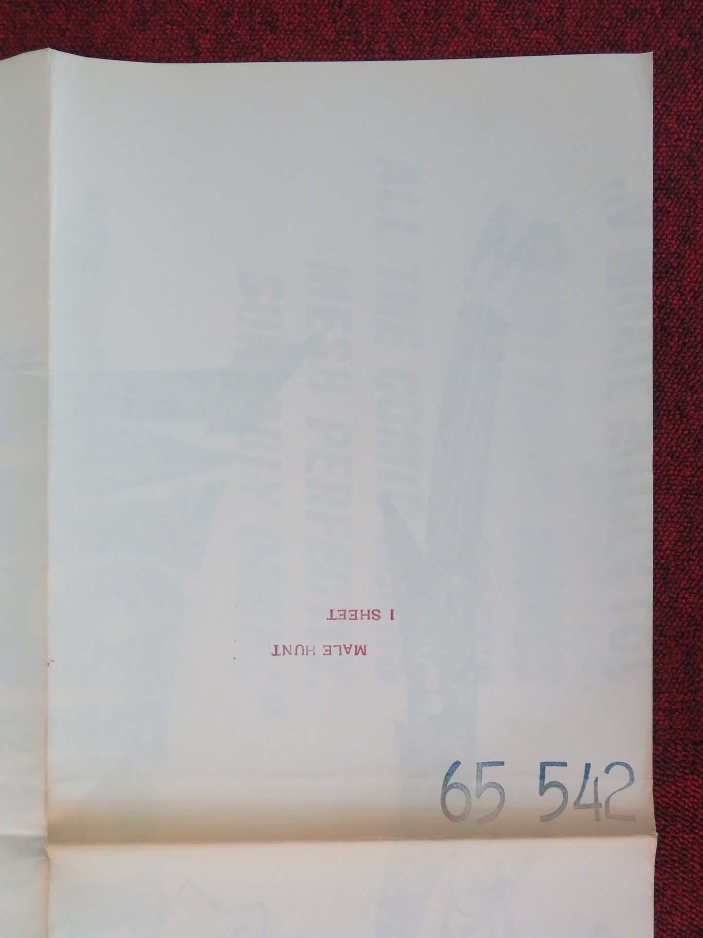 MALE HUNT FOLDED US ONE SHEET POSTER JEAN - PAUL BELMONDO JEAN - CLAUDE BRIALY 1964 Movie posters