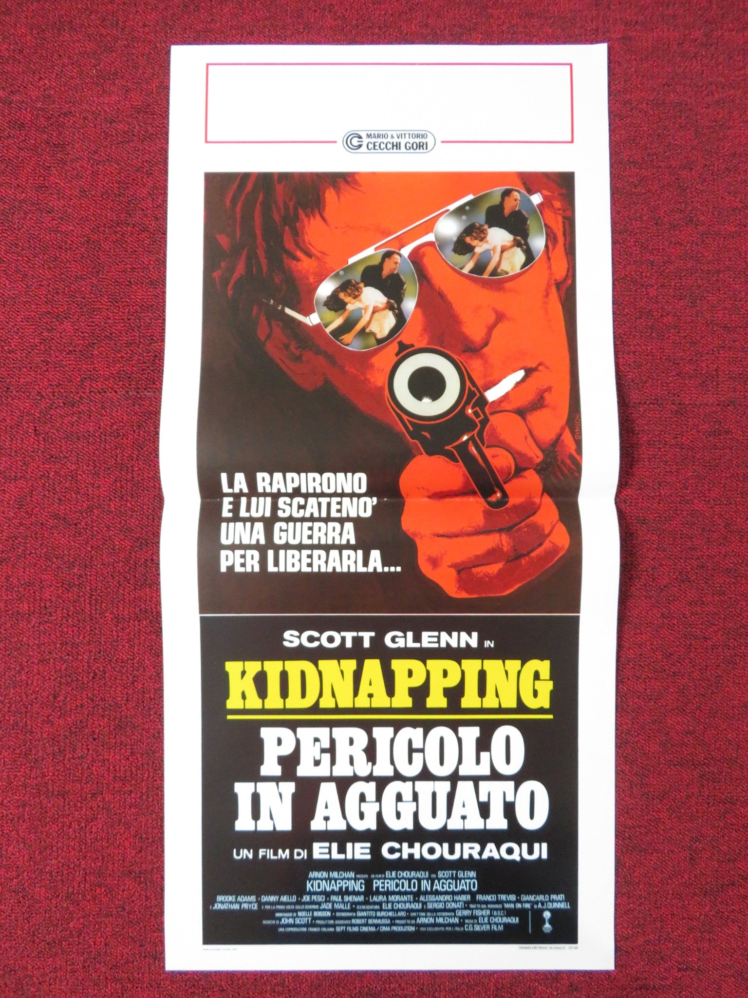MAN ON FIRE ITALIAN LOCANDINA POSTER SCOTT GLENN JADE MALLE 1988 man-on-fire-italian-locandina-poster-scott-glenn-jade-malle-1988