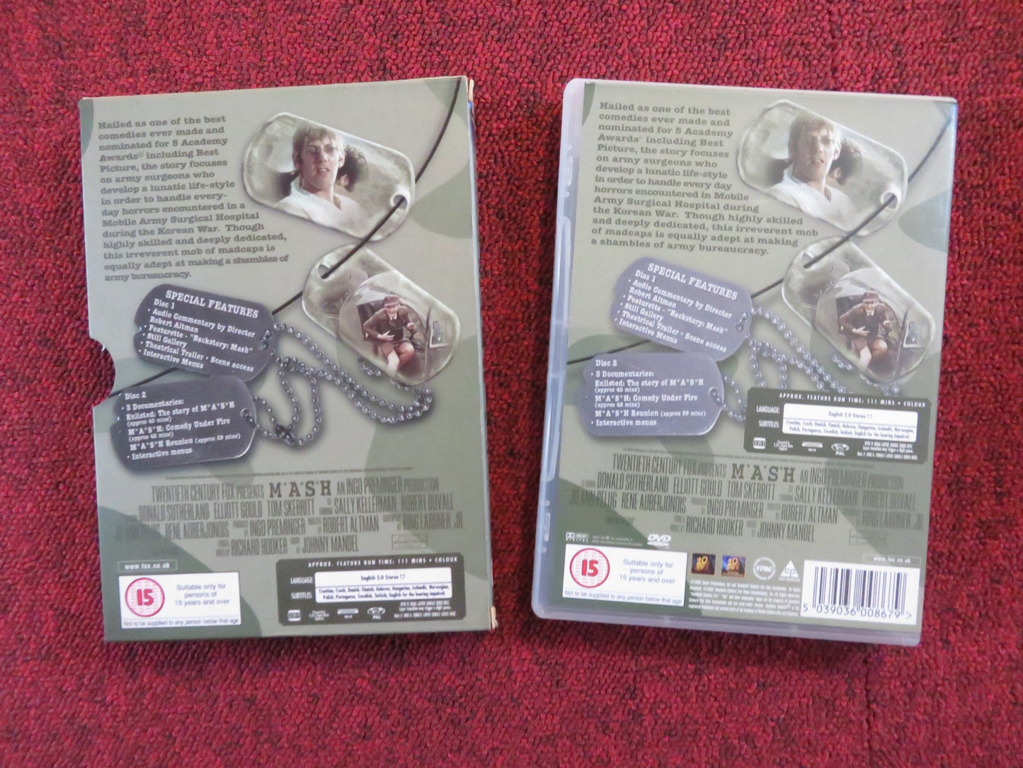 M*A*S*H - SPECIAL EDITION (DVD) DONALD SUTHERLAND ELLIOTT GOULD 1970 REGION 2 Rendezvous Cinema Movie posters