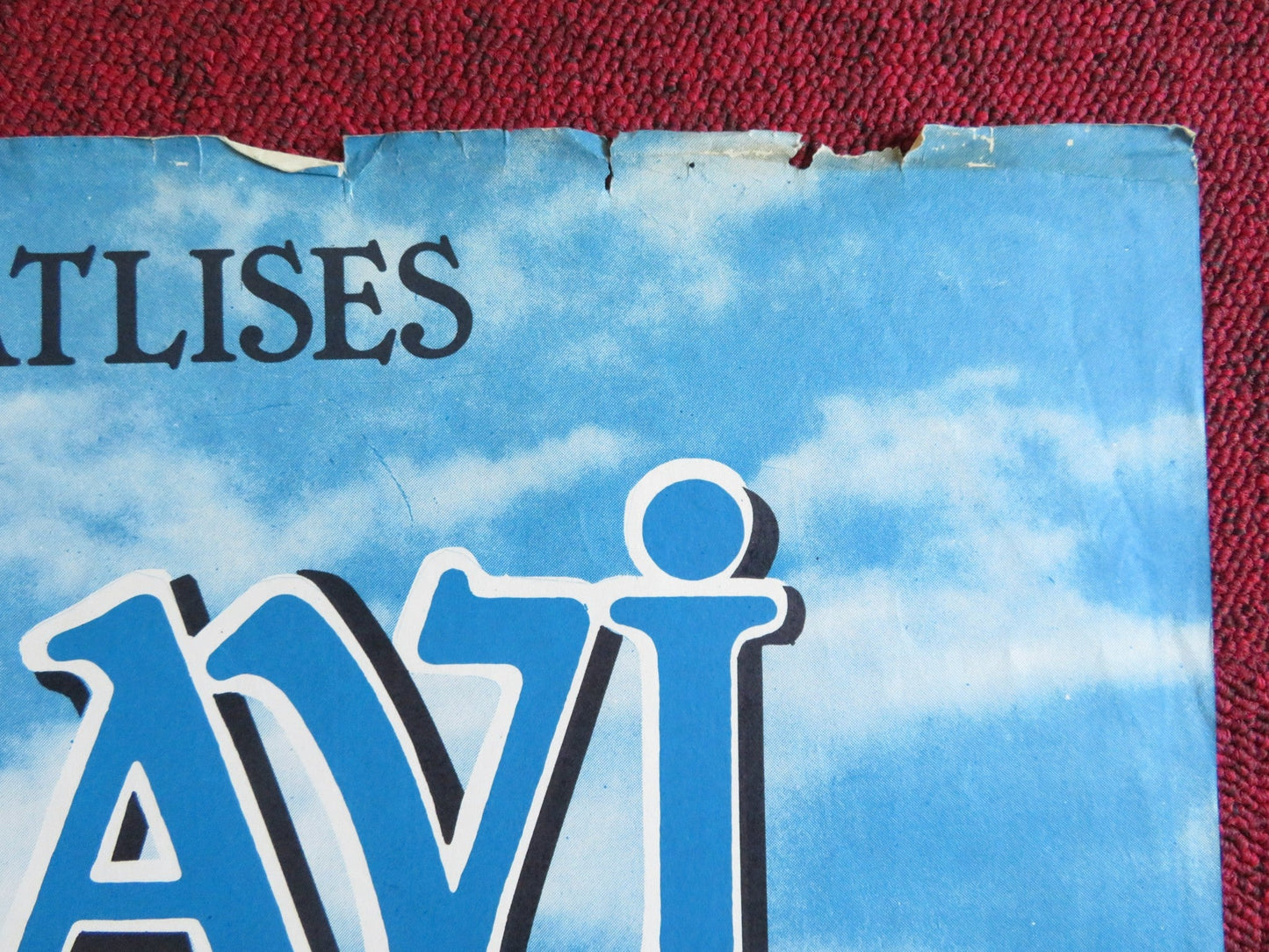 MAVI MAVI TURKISH POSTER FOLDED IBRAHIM TATLISES HULYA AVSAR 1985 Rendezvous Cinema Movie posters