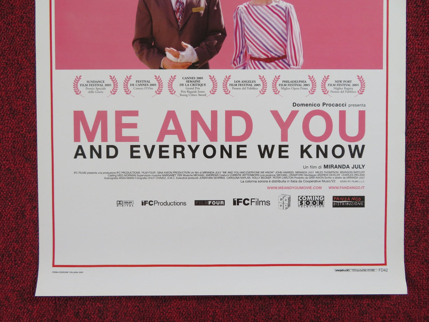 ME AND YOU AND EVERYONE WE KNOW ITALIAN LOCANDINA POSTER JOHN HAWKES 2005 Rendezvous Cinema Movie posters