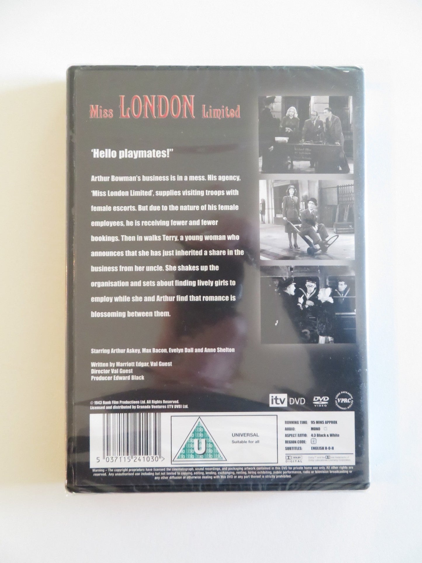 MISS LONDON LIMITED (DVD) ARTHUR ASKEY EVELYN DALL 1943 REGION 2 Rendezvous Cinema Movie posters