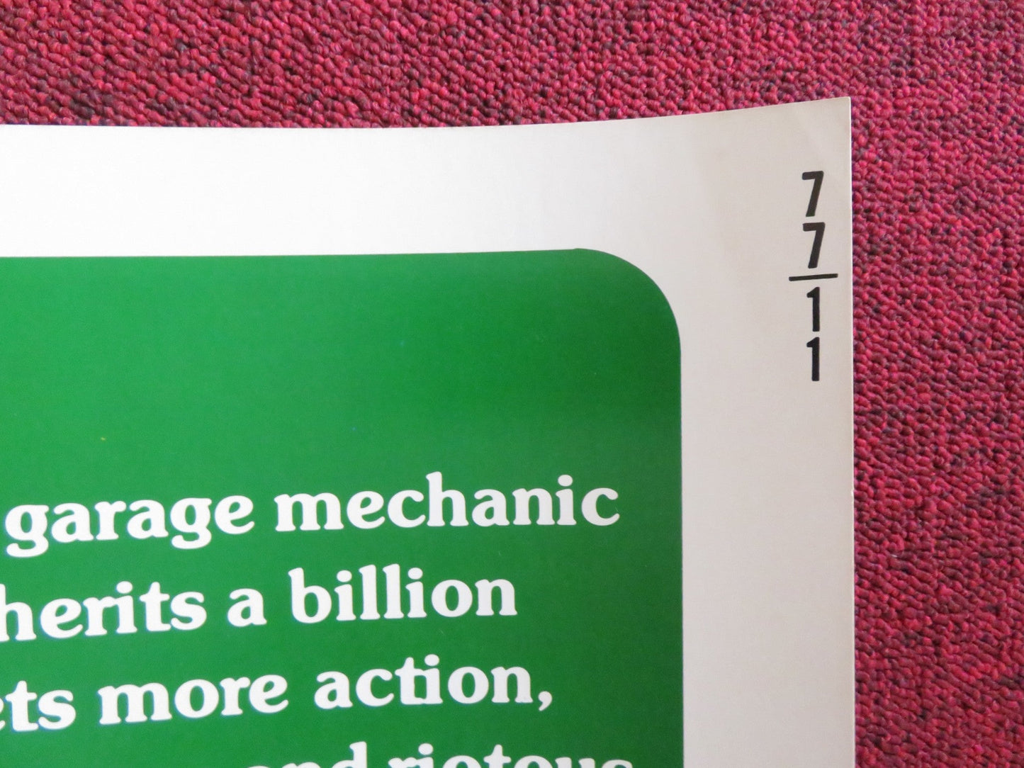 MR. BILLION US HALF SHEET (22"x 28") POSTER TERENCE HILL VALERIE PERRINE 1977 Rendezvous Cinema Movie posters