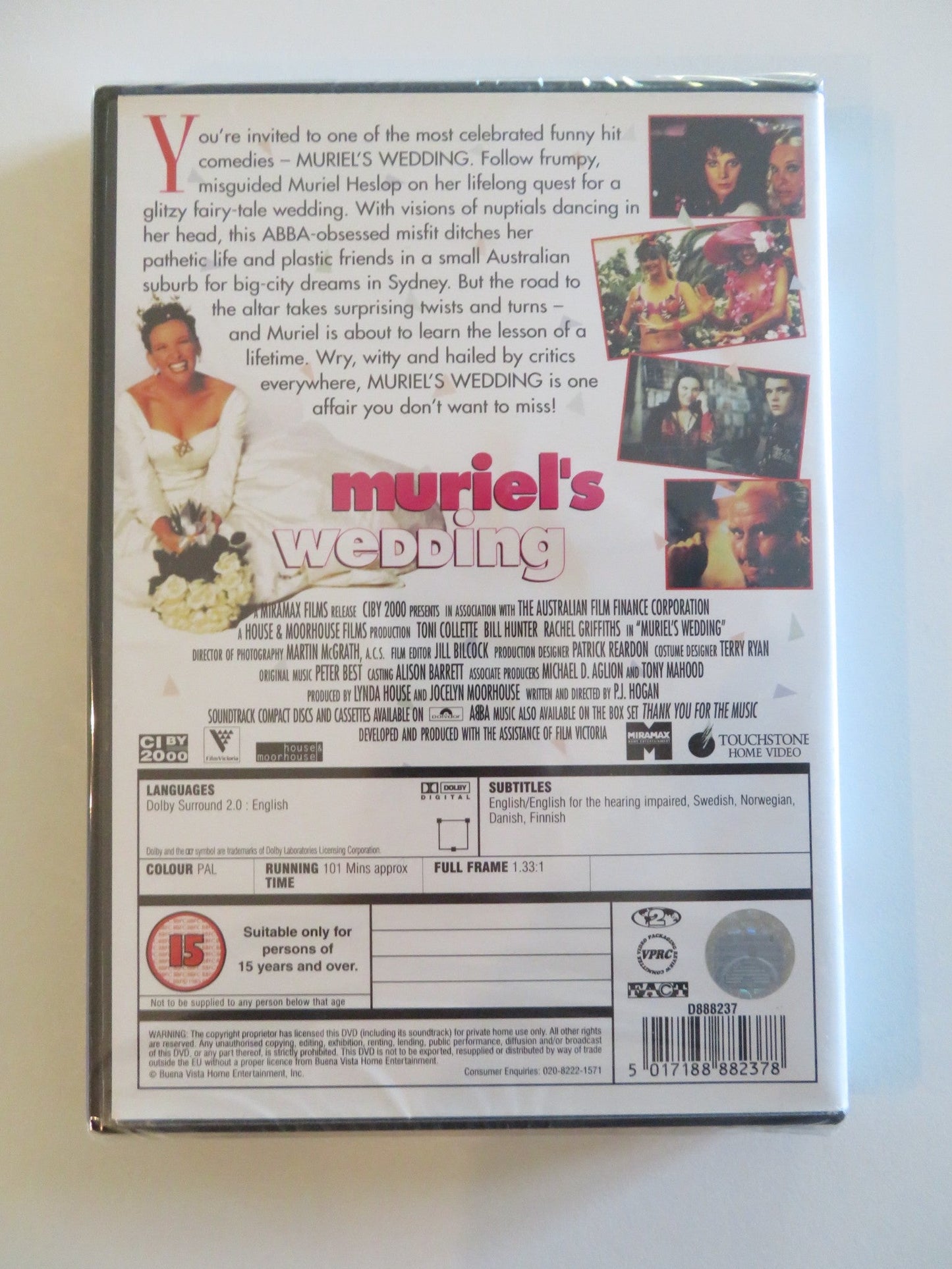 MURIEL'S WEDDING (DVD) TONI COLLETTE ROZ HAMMOND 1994 REGION 2 Rendezvous Cinema Movie posters