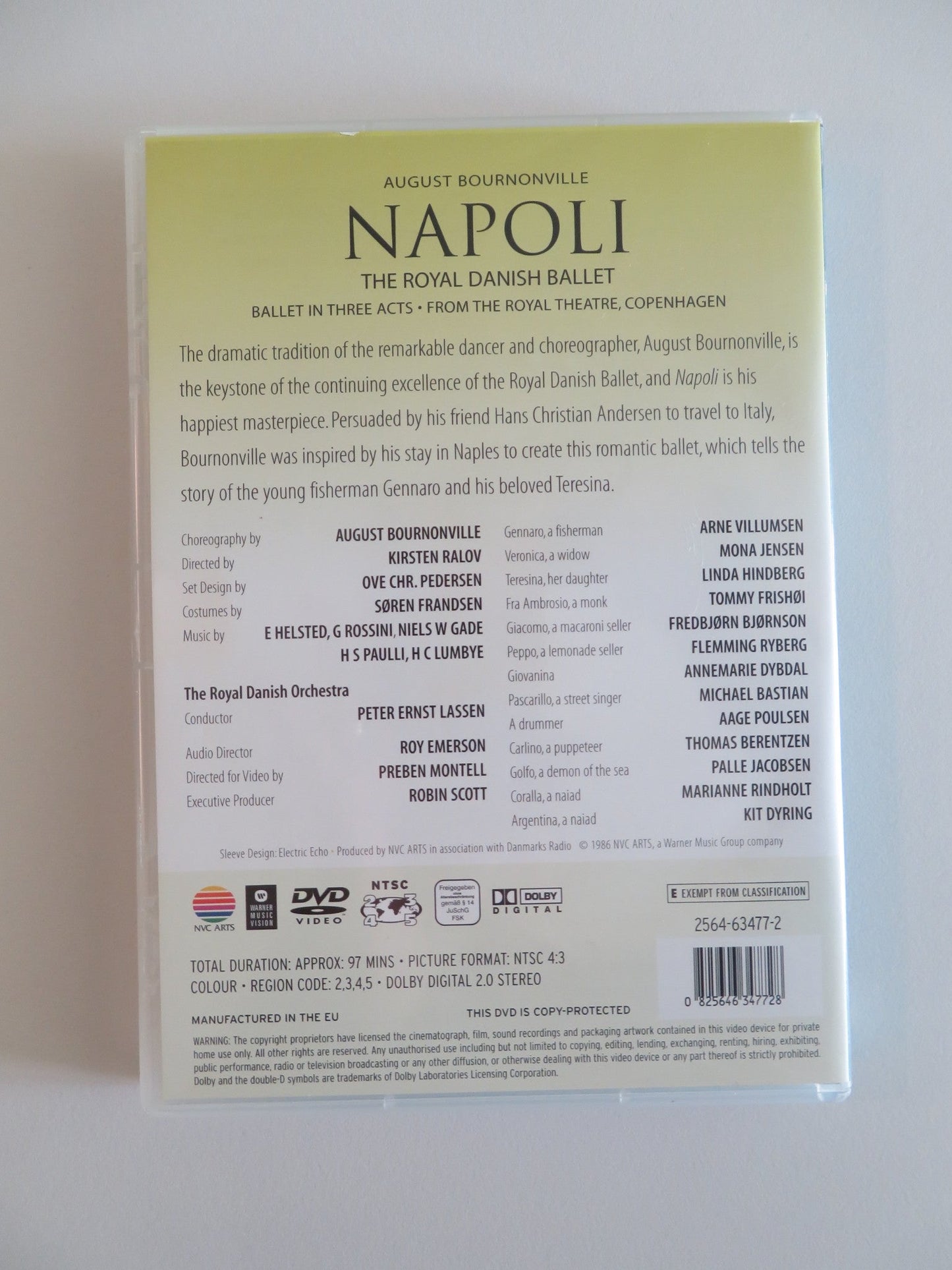 NAPOLI - THE ROYAL DANISH BALLET (DVD) LINDA HINDBERG 1986 REGION 2, 3, 4, 5 Rendezvous Cinema Movie posters