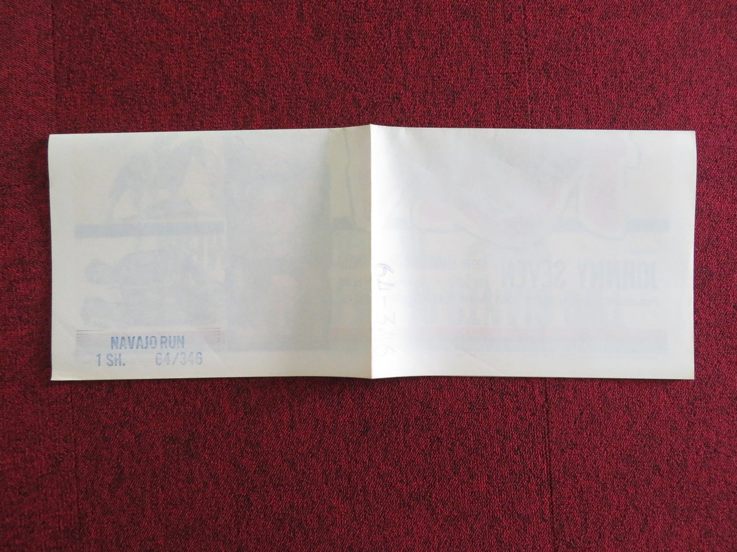 NAVAJO RUN FOLDED US ONE SHEET POSTER JOHNNY SEVEN WARREN KEMMERLING 1964 Rendezvous Cinema Movie posters