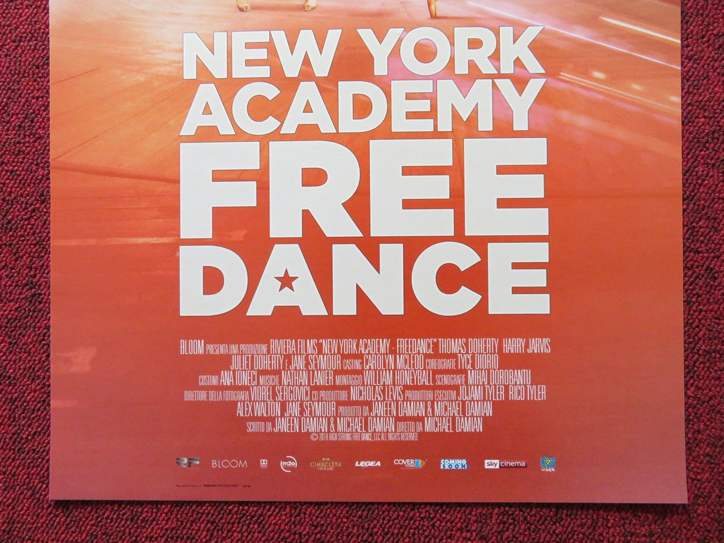 NEW YORK ACADEMY FREE DANCE ITALIAN LOCANDINA POSTER JANE SEYMOUR DOHERTY 2016 Rendezvous Cinema Movie posters