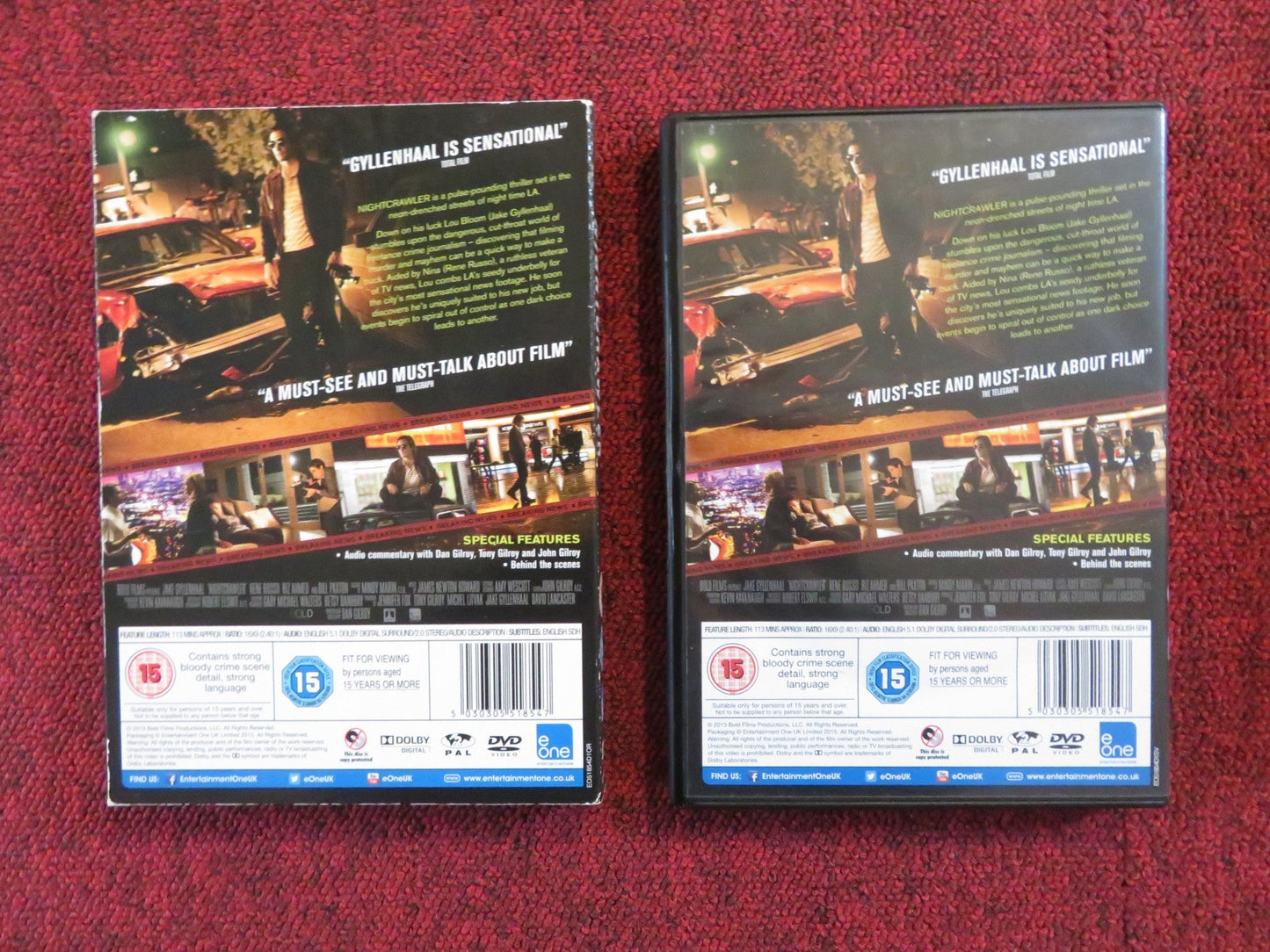 NIGHTCRAWLER (DVD) JAKE GYLLENHAAL BILL PAXTON 2014 REGION 2 Rendezvous Cinema Movie posters