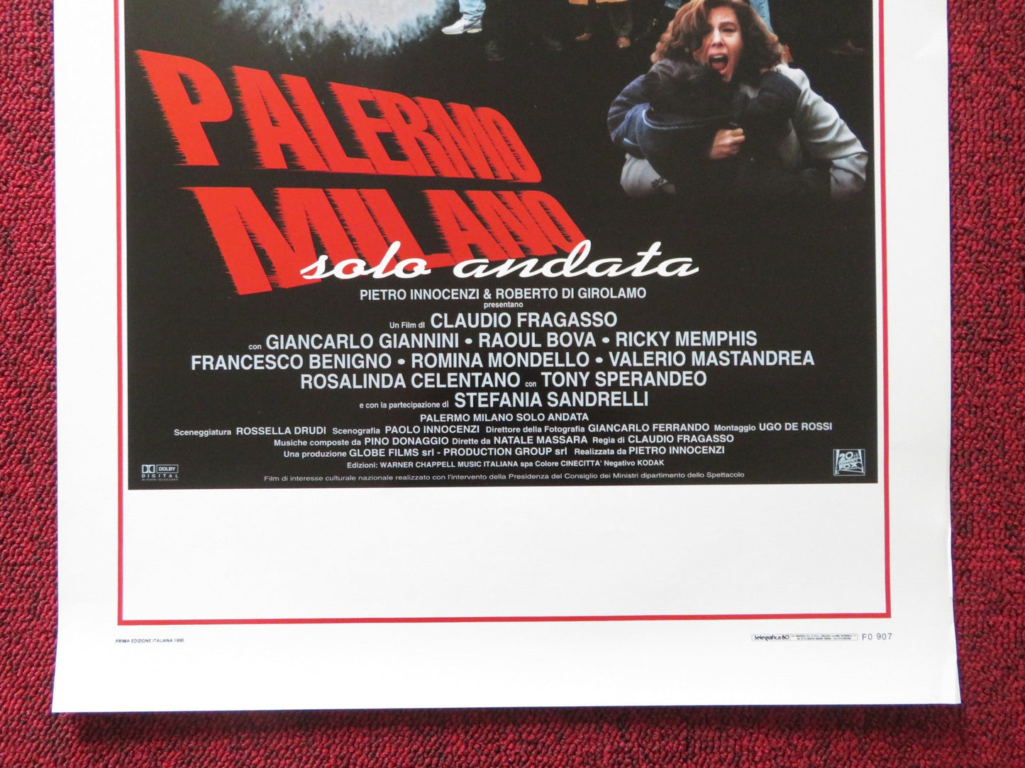 PALERMO MILANO ITALIAN LOCANDINA POSTER GIANCARLO GIANNINI RAOUL BOVA 1995 Rendezvous Cinema Movie posters