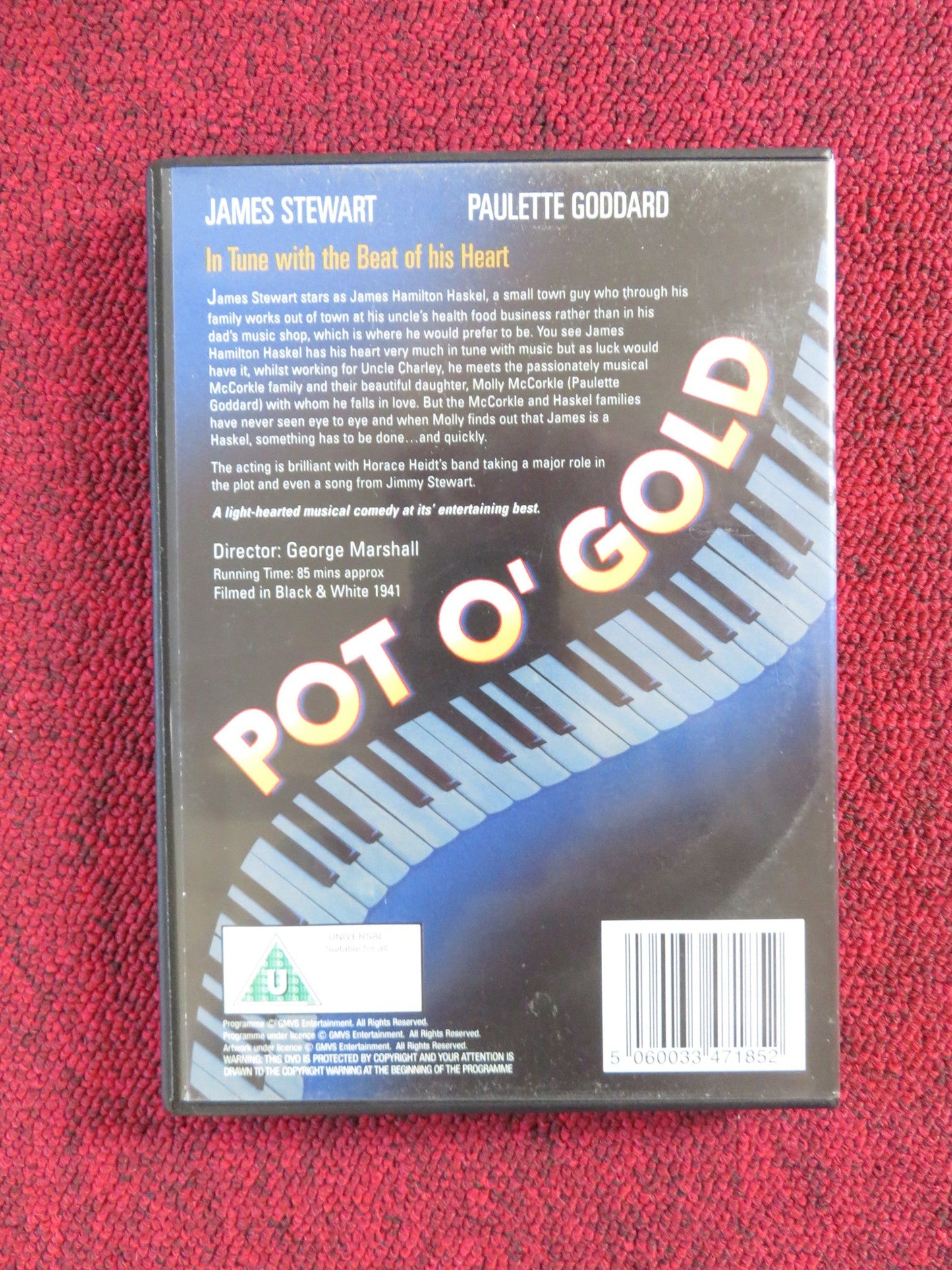 POT O' GOLD (DVD) JAMES STEWART PAULETTE GODDARD 1941 REGION 2 Rendezvous Cinema Movie posters
