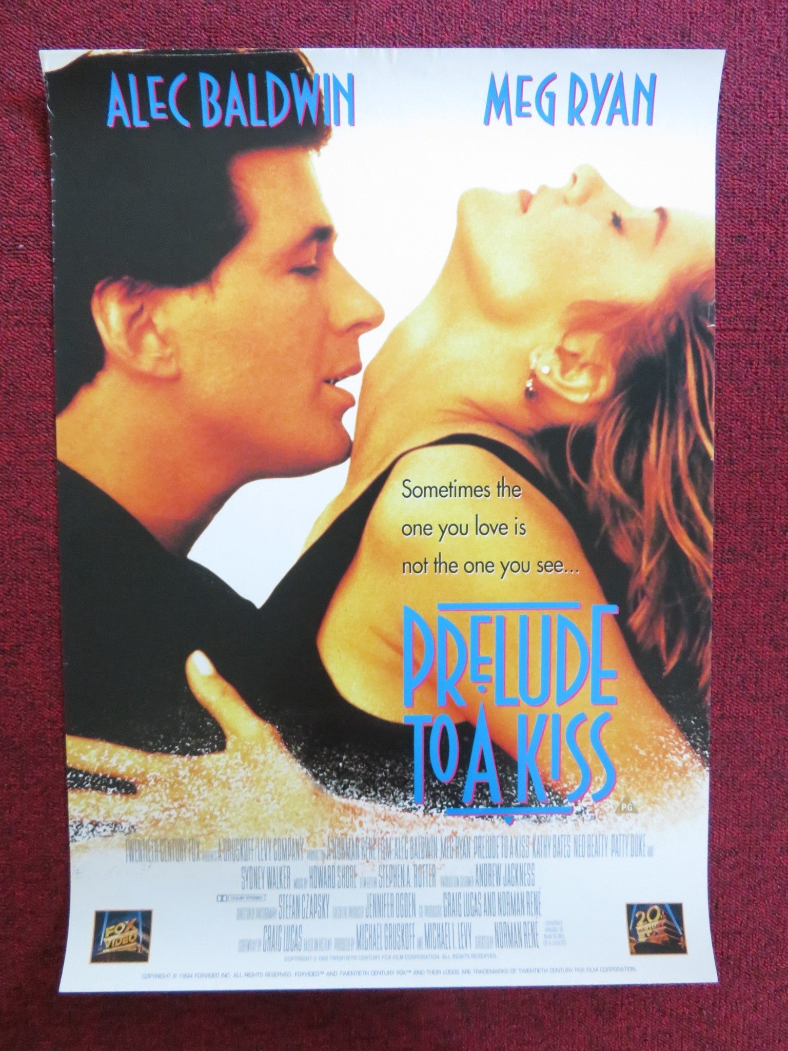 PRELUDE TO A KISS VHS VIDEO POSTER ALEC BALDWIN MEG RYAN 1994 ...