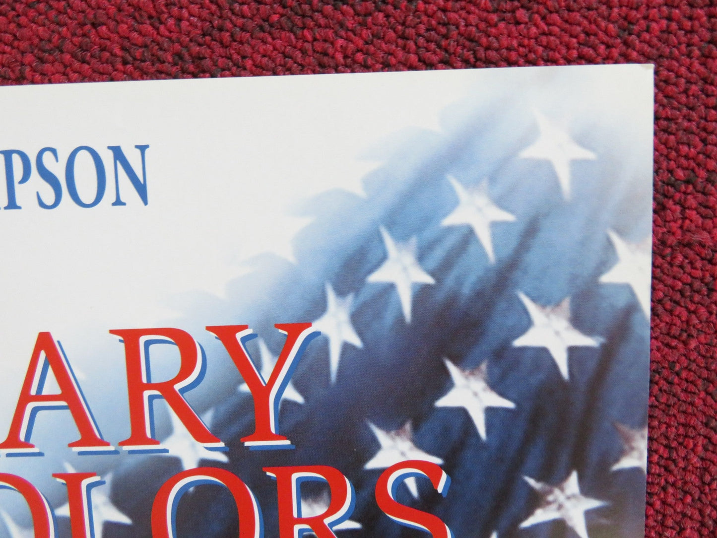 PRIMARY COLORS VHS VIDEO POSTER JOHN TRAVOLTA EMMA THOMPSON 1998 Rendezvous Cinema Movie posters