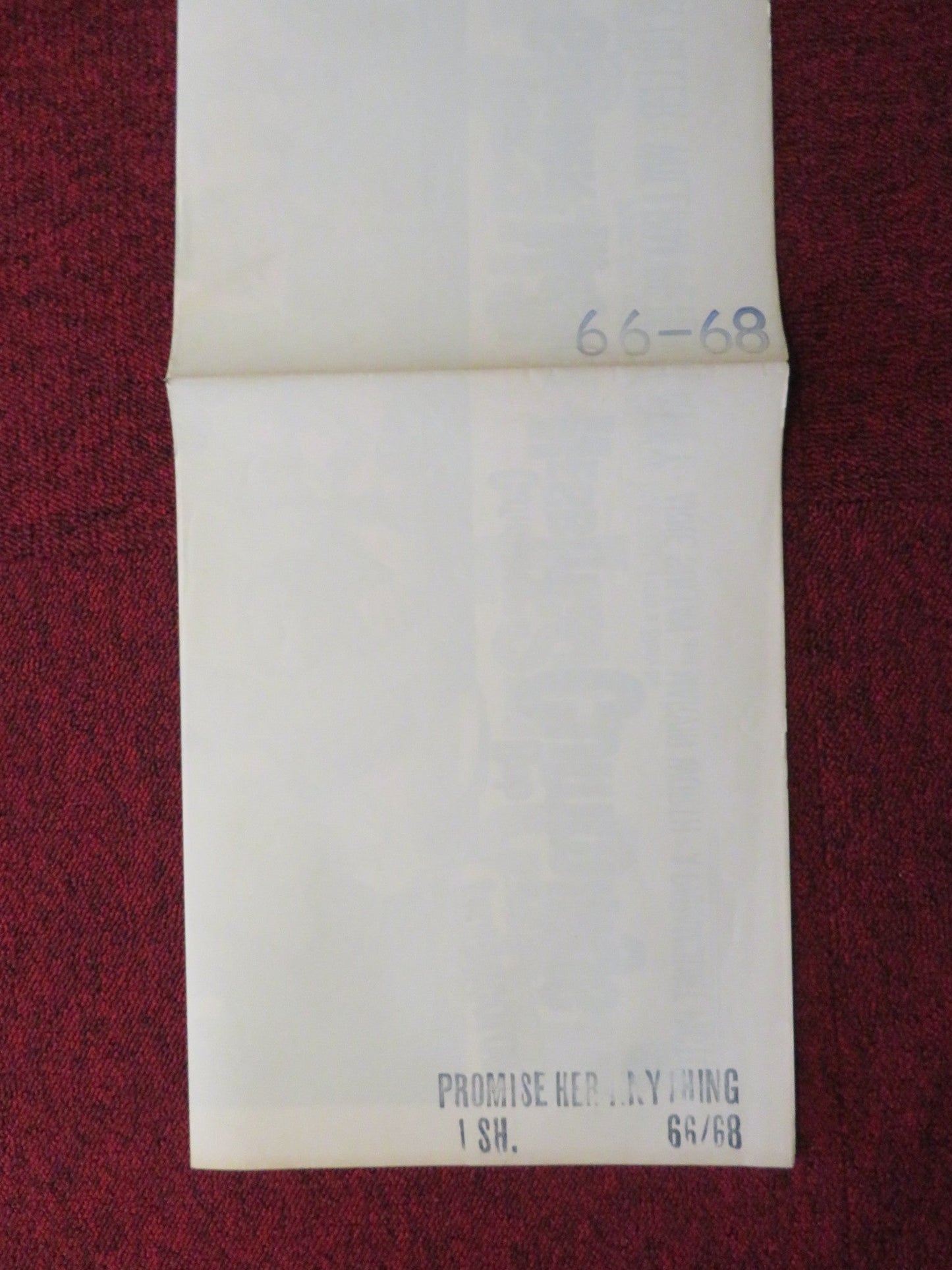 PROMISE HER ANYTHING FOLDED US ONE SHEET POSTER WARREN BEATTY LESLIE CARON 1965 Rendezvous Cinema Movie posters