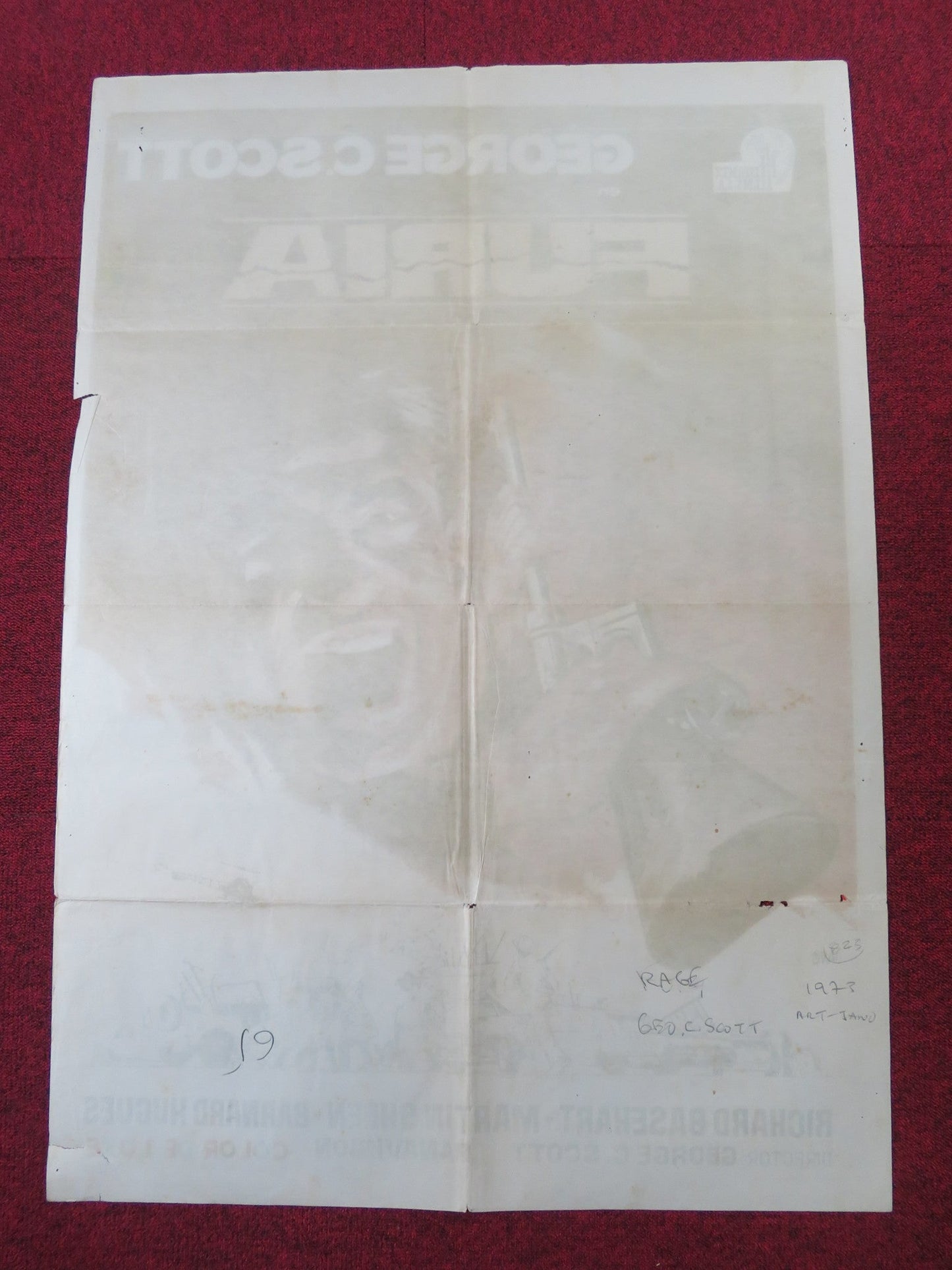 RAGE SPANISH POSTER GEORGE C. SCOTT RICHARD BASEHEART MARTIN SHEEN 1973 Rendezvous Cinema Movie posters