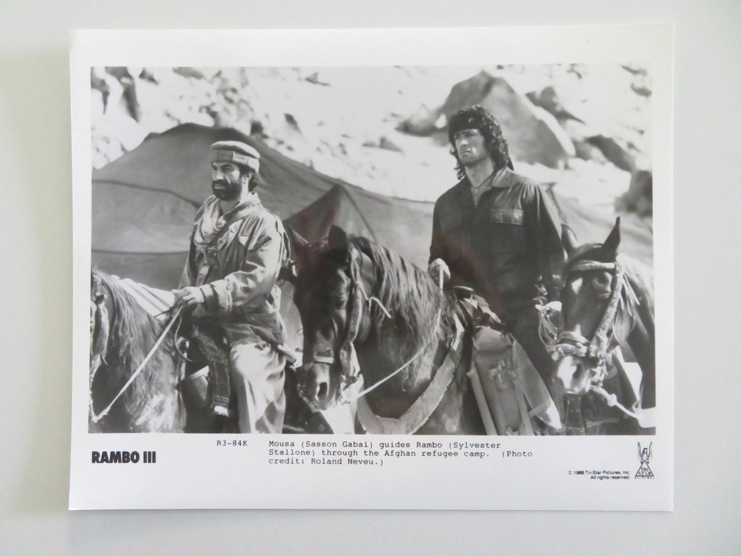 RAMBO III MOVIE STILL PHOTO LOT OF 6 SYLVESTER STALLONE RICHARD CRENNA 1988 Movie posters