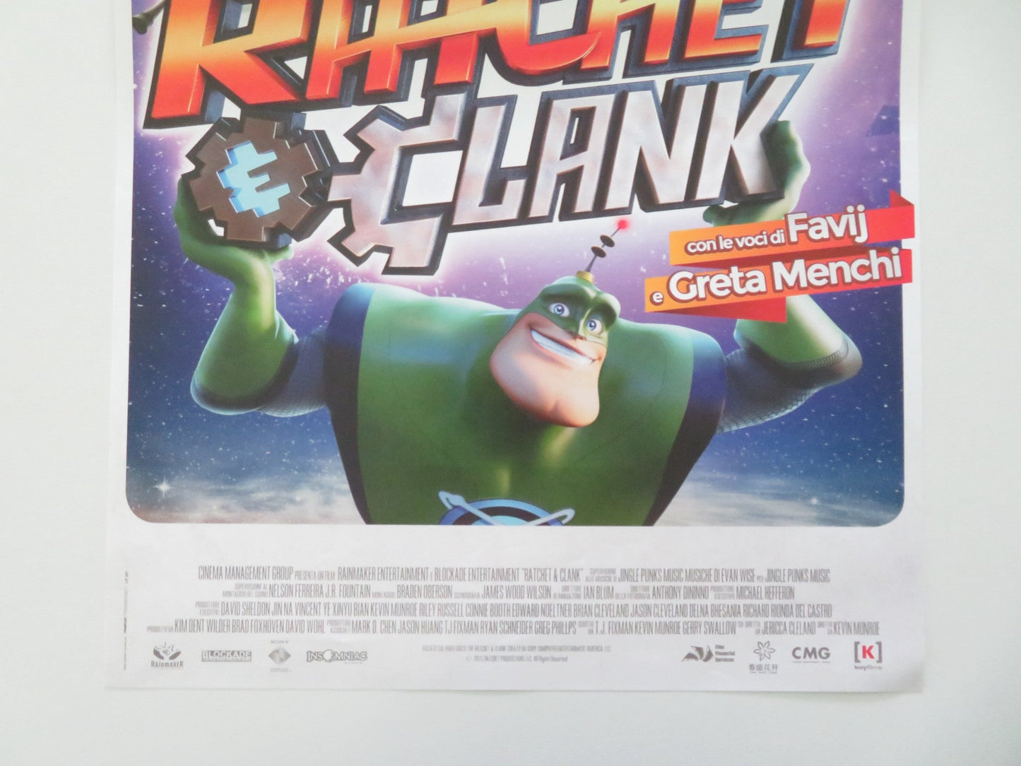 Ratchet & Clank ITALIAN LOCANDINA POSTER Paul Giamatti John Goodman 2016 Movie posters