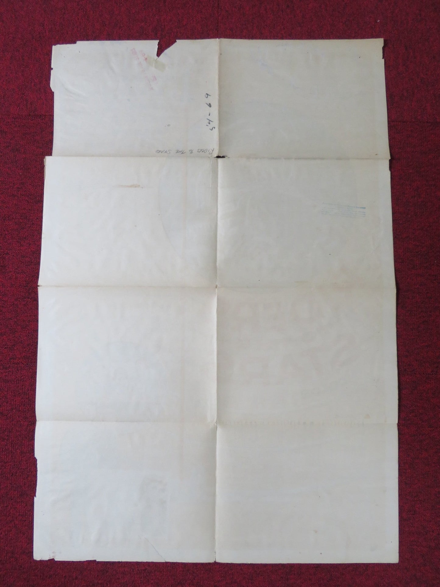 RIDERS TO THE STARS FOLDED US ONE SHEET POSTER WILLIAM LUNDIGAN H. MARSHALL 1954 Rendezvous Cinema Movie posters